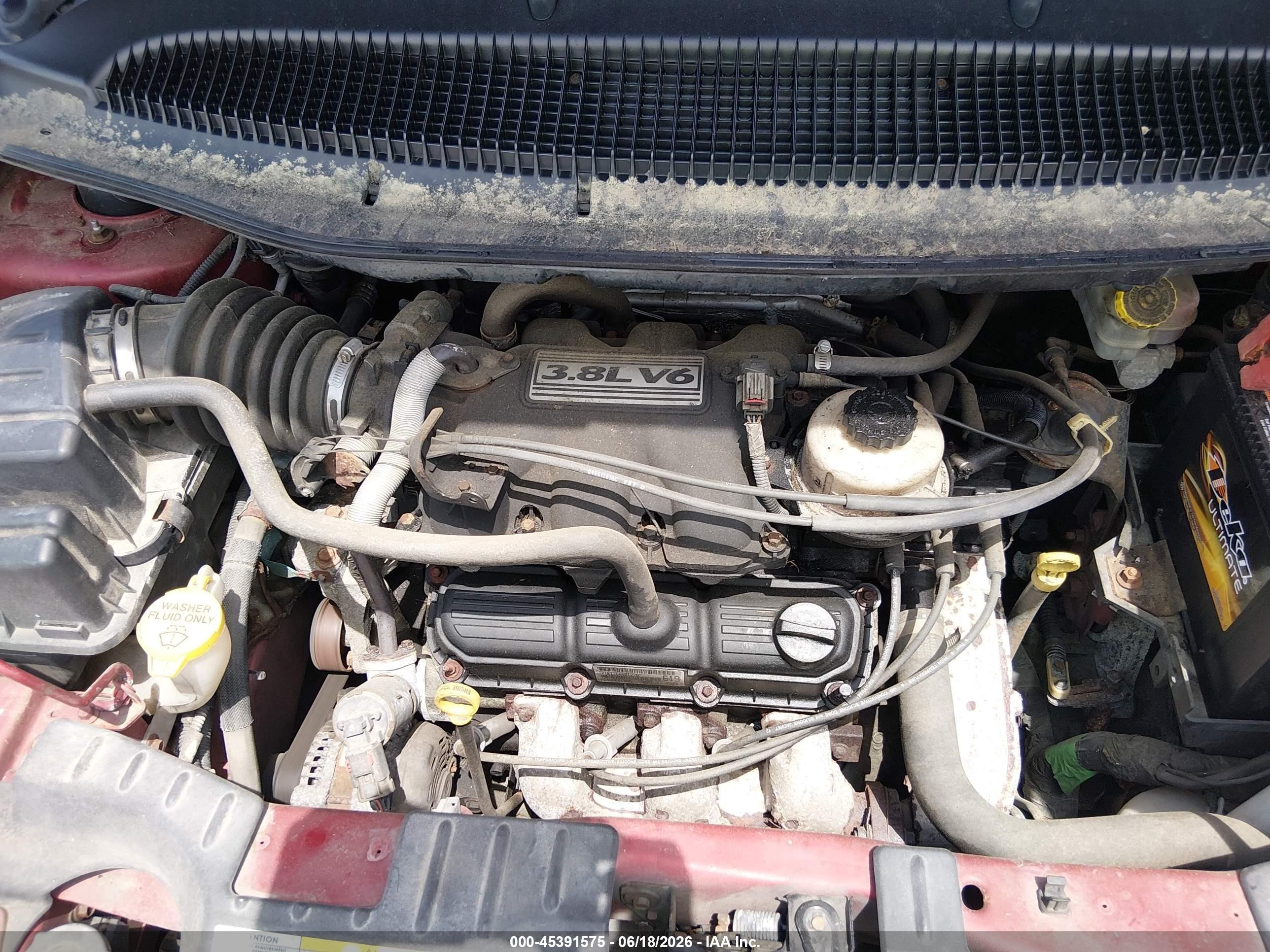 2005 Dodge Caravan Sxt Red vin: 2D4GP44L85R558832