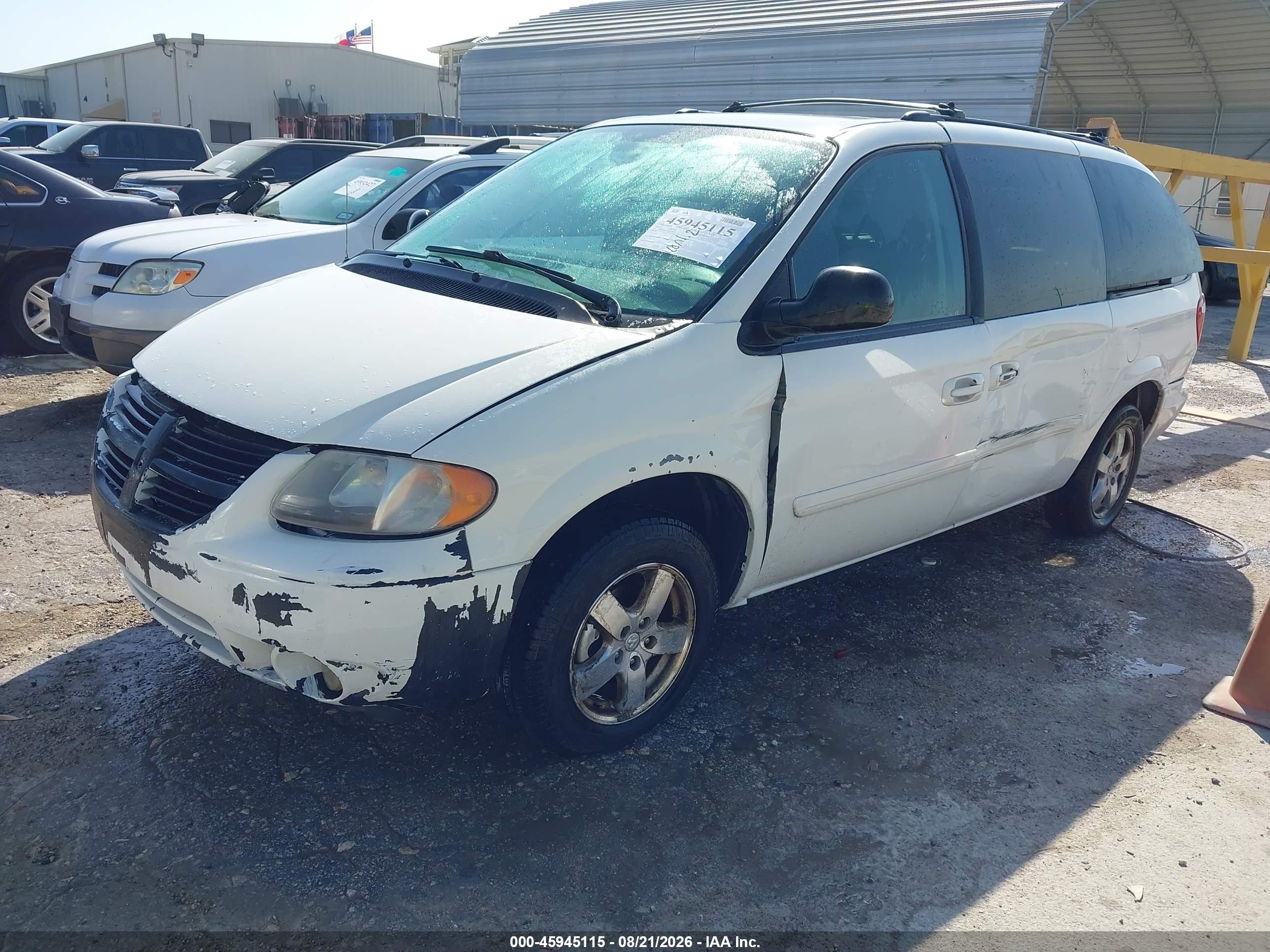 2006 Dodge Grand Caravan Sxt White vin: 2D4GP44L86R662805