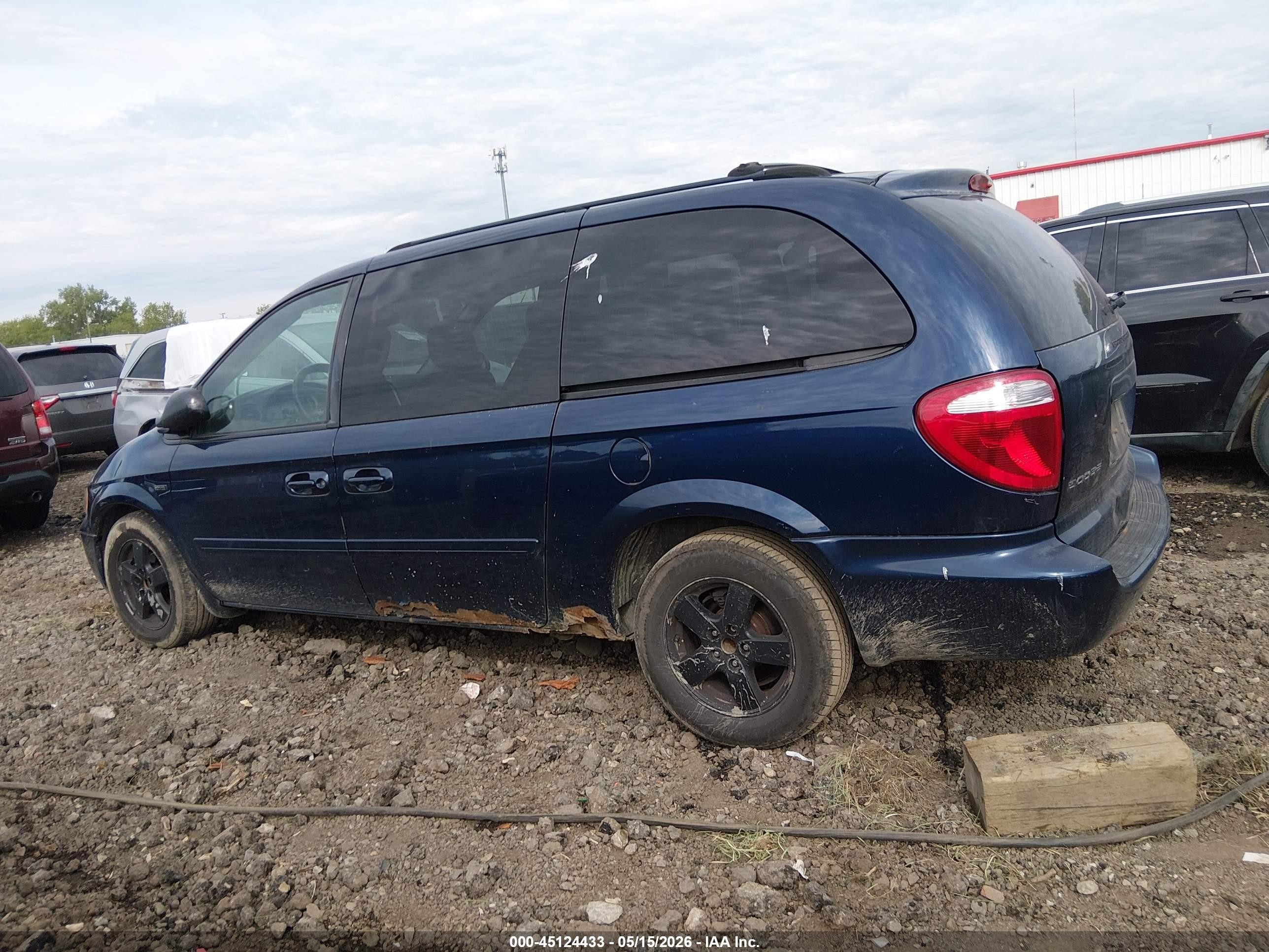 2006 Dodge Grand Caravan Sxt Blue vin: 2D4GP44L86R694556