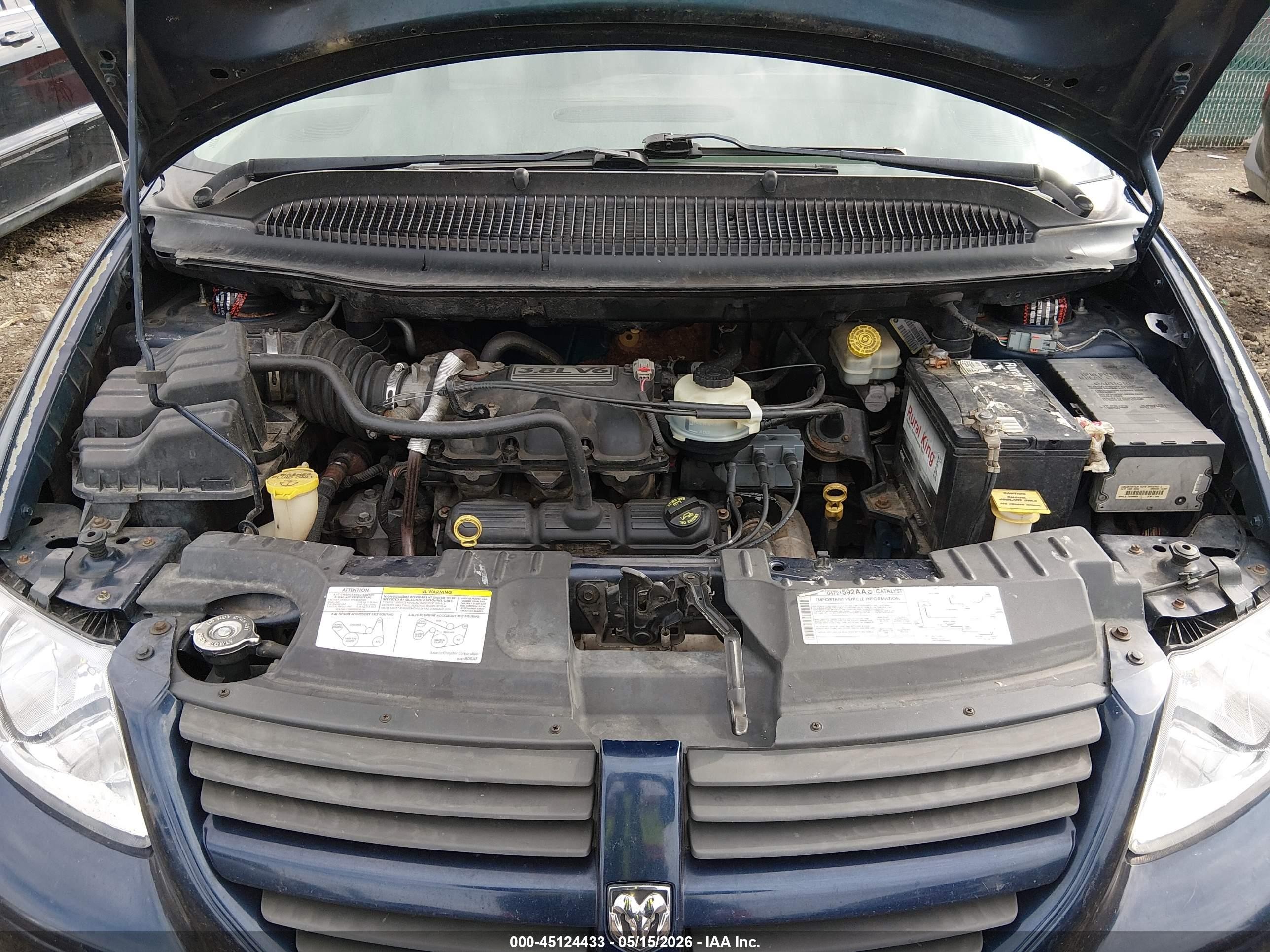 2006 Dodge Grand Caravan Sxt Blue vin: 2D4GP44L86R694556