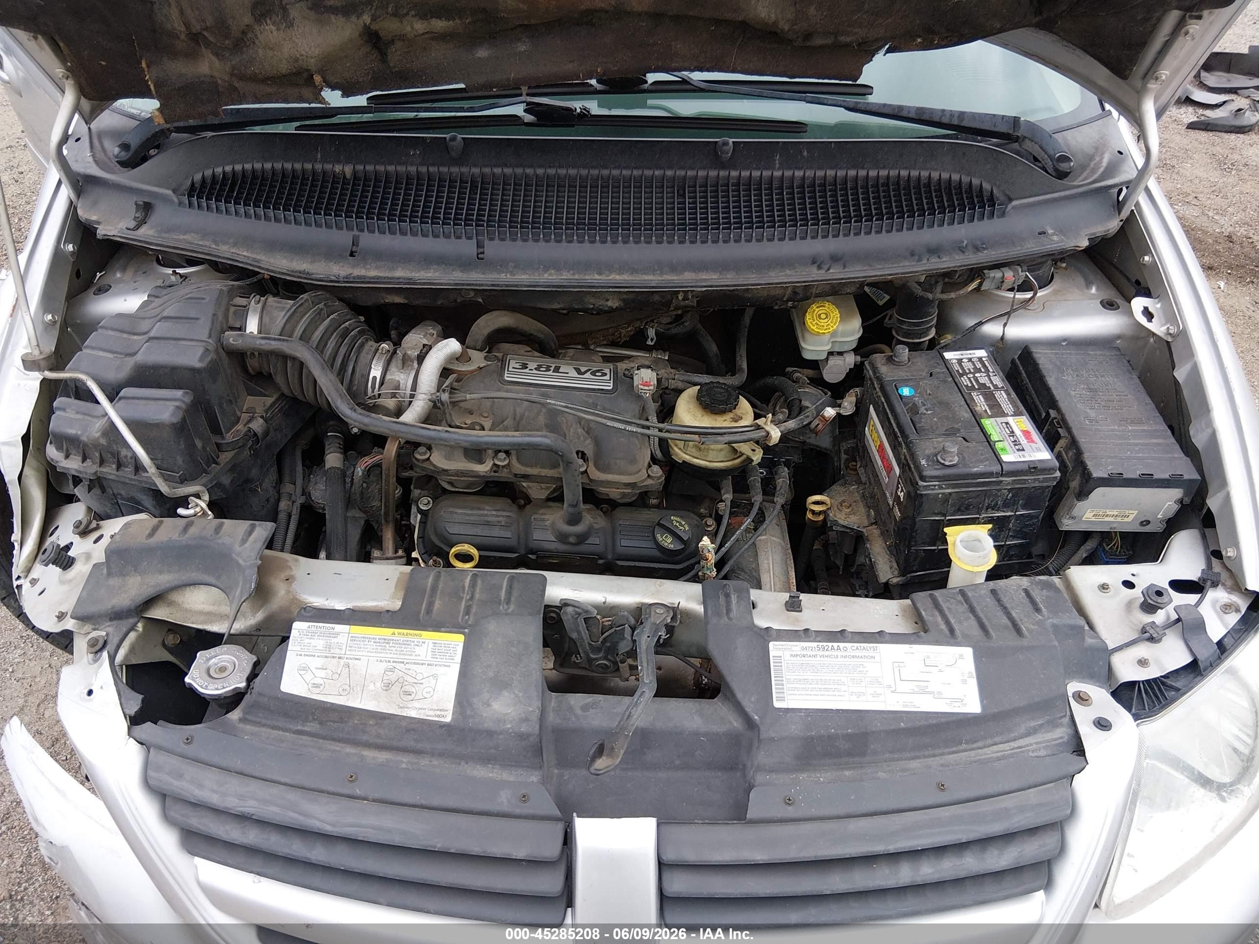 2006 Dodge Grand Caravan Sxt Silver vin: 2D4GP44L86R761947