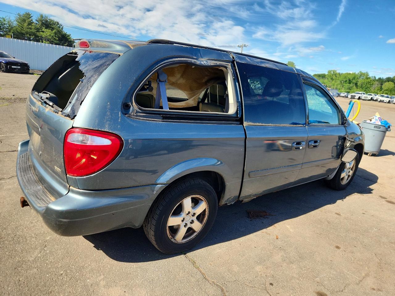 2007 Dodge Grand Caravan Sxt Gray vin: 2D4GP44L87R195516