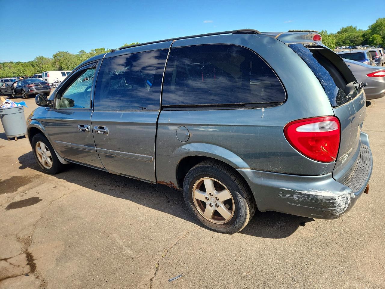 2007 Dodge Grand Caravan Sxt Gray vin: 2D4GP44L87R195516