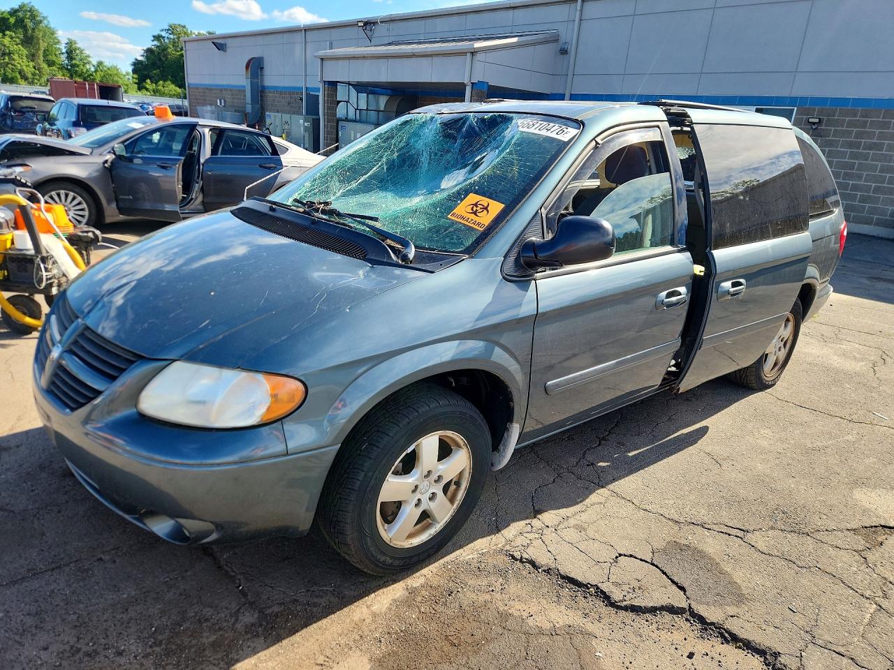 2007 Dodge Grand Caravan Sxt Gray vin: 2D4GP44L87R195516