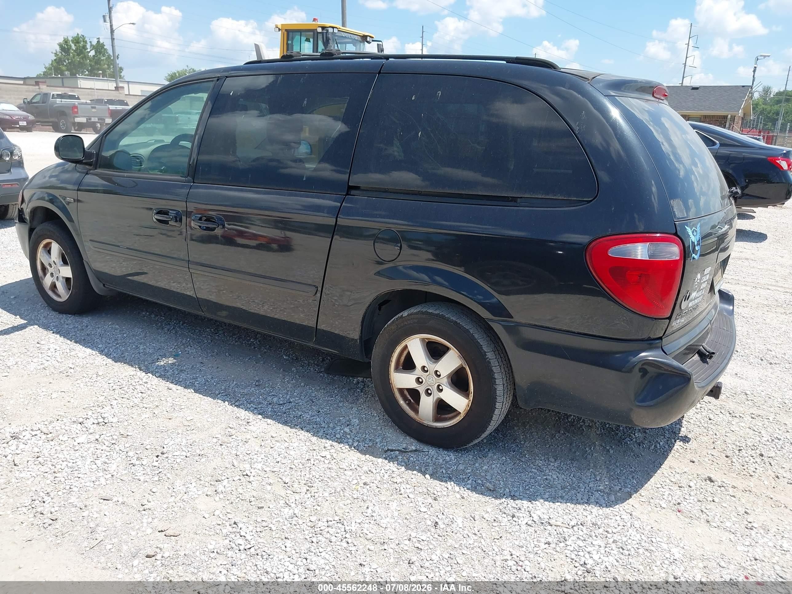 2007 Dodge Grand Caravan Sxt Black vin: 2D4GP44L87R270912