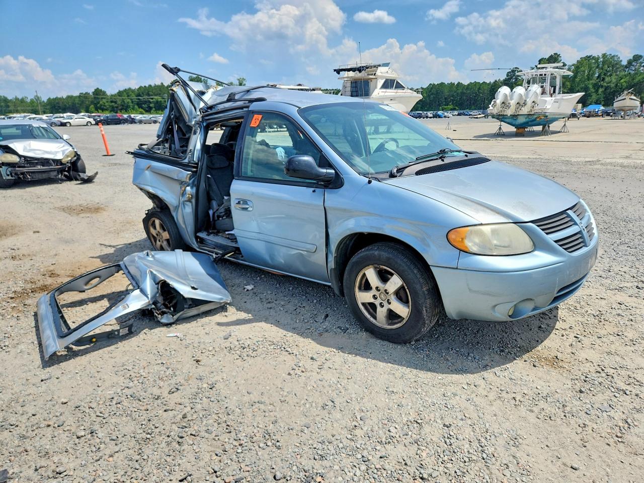 2005 Dodge Grand Caravan Sxt Blue vin: 2D4GP44L95R222929