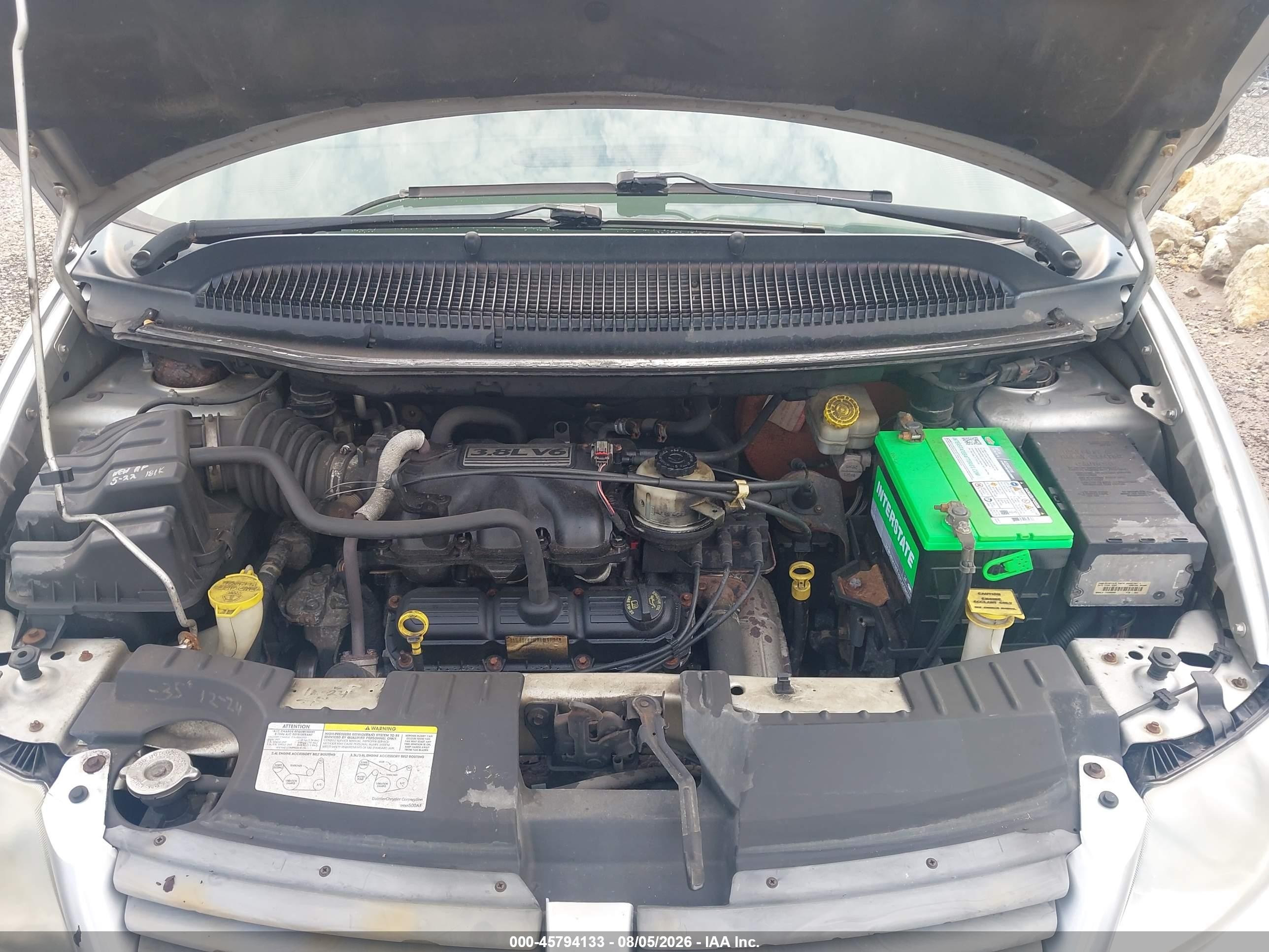 2005 Dodge Grand Caravan Sxt Silver vin: 2D4GP44L95R600022