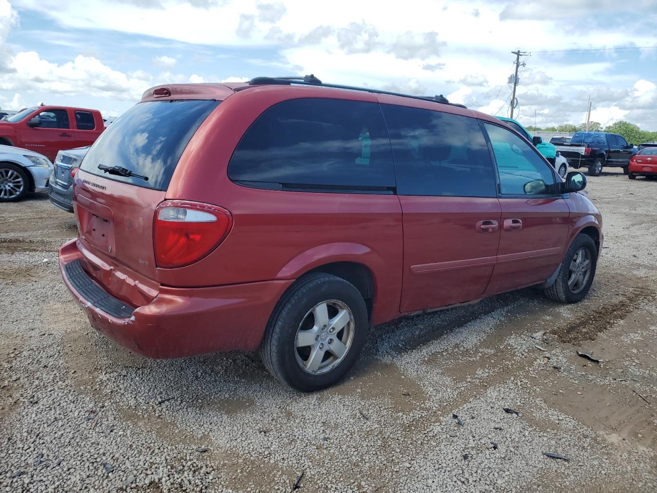 2006 Dodge Grand Caravan Sxt Red vin: 2D4GP44L96R620966