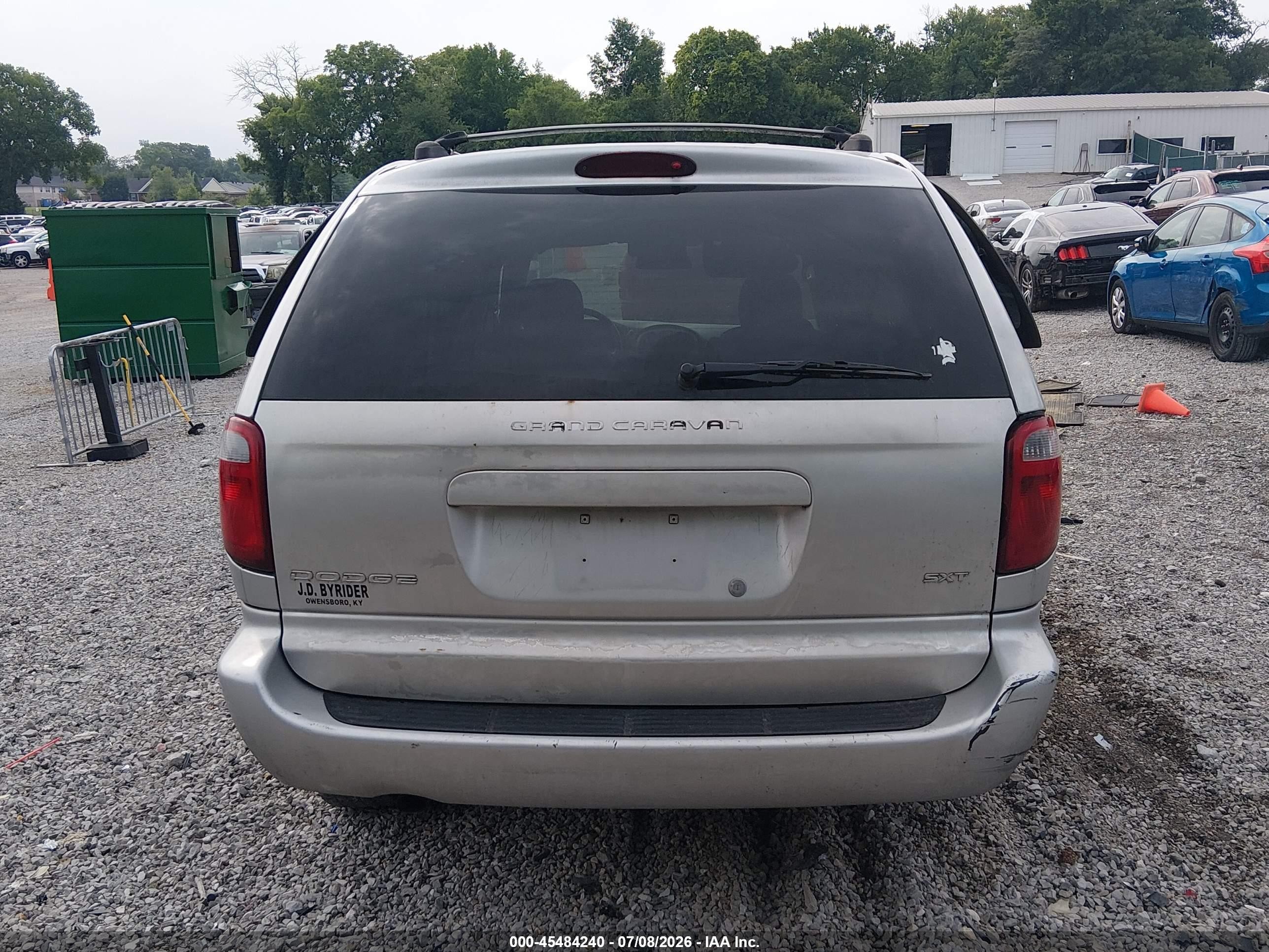 2006 Dodge Grand Caravan Sxt Silver vin: 2D4GP44L96R635564