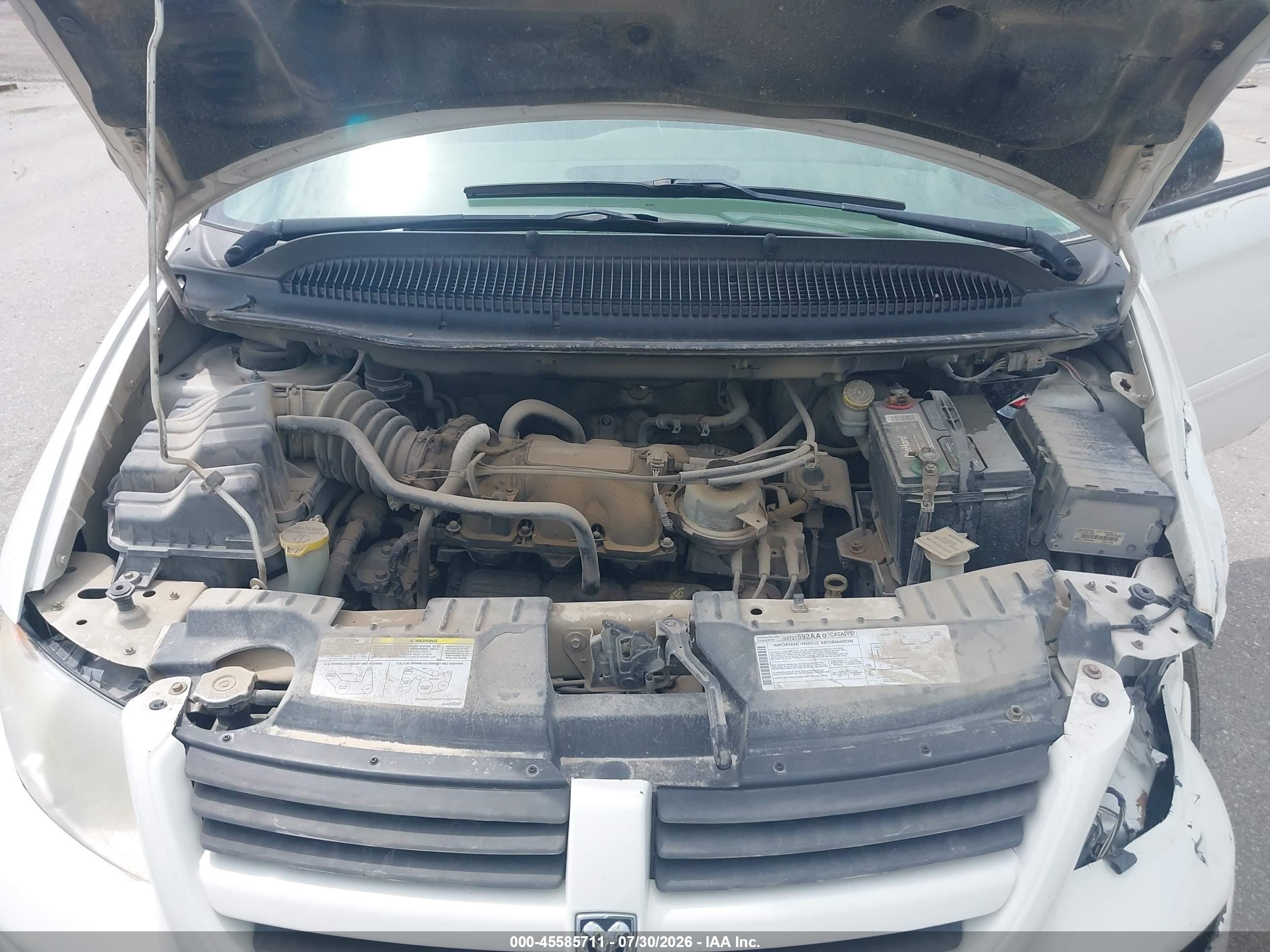 2006 Dodge Grand Caravan Sxt White vin: 2D4GP44L96R654096