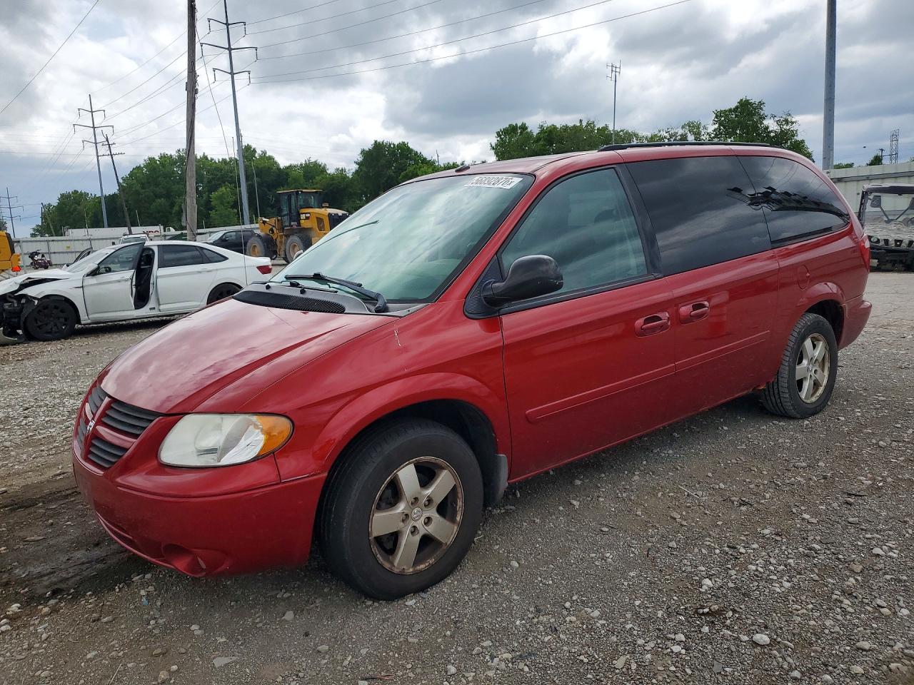 2006 Dodge Grand Caravan Sxt Red vin: 2D4GP44L96R835487