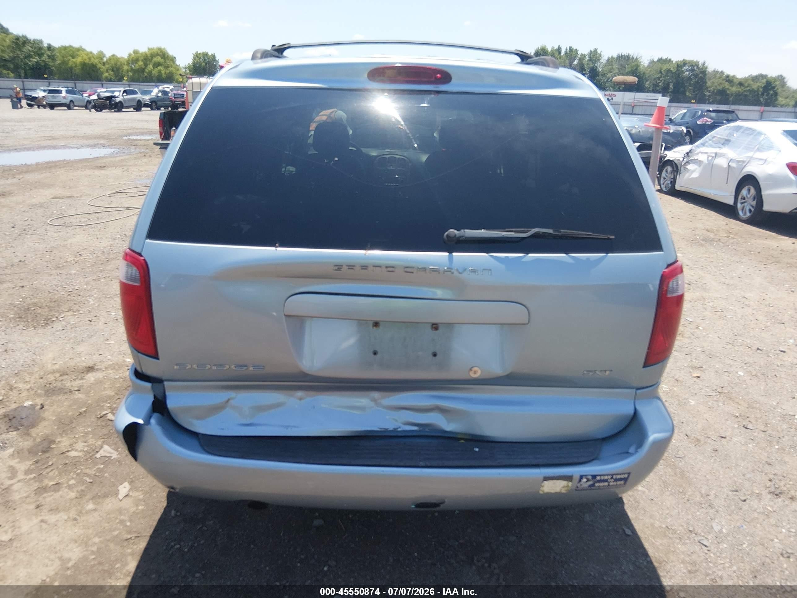 2006 Dodge Grand Caravan Sxt Light Blue vin: 2D4GP44L96R857456