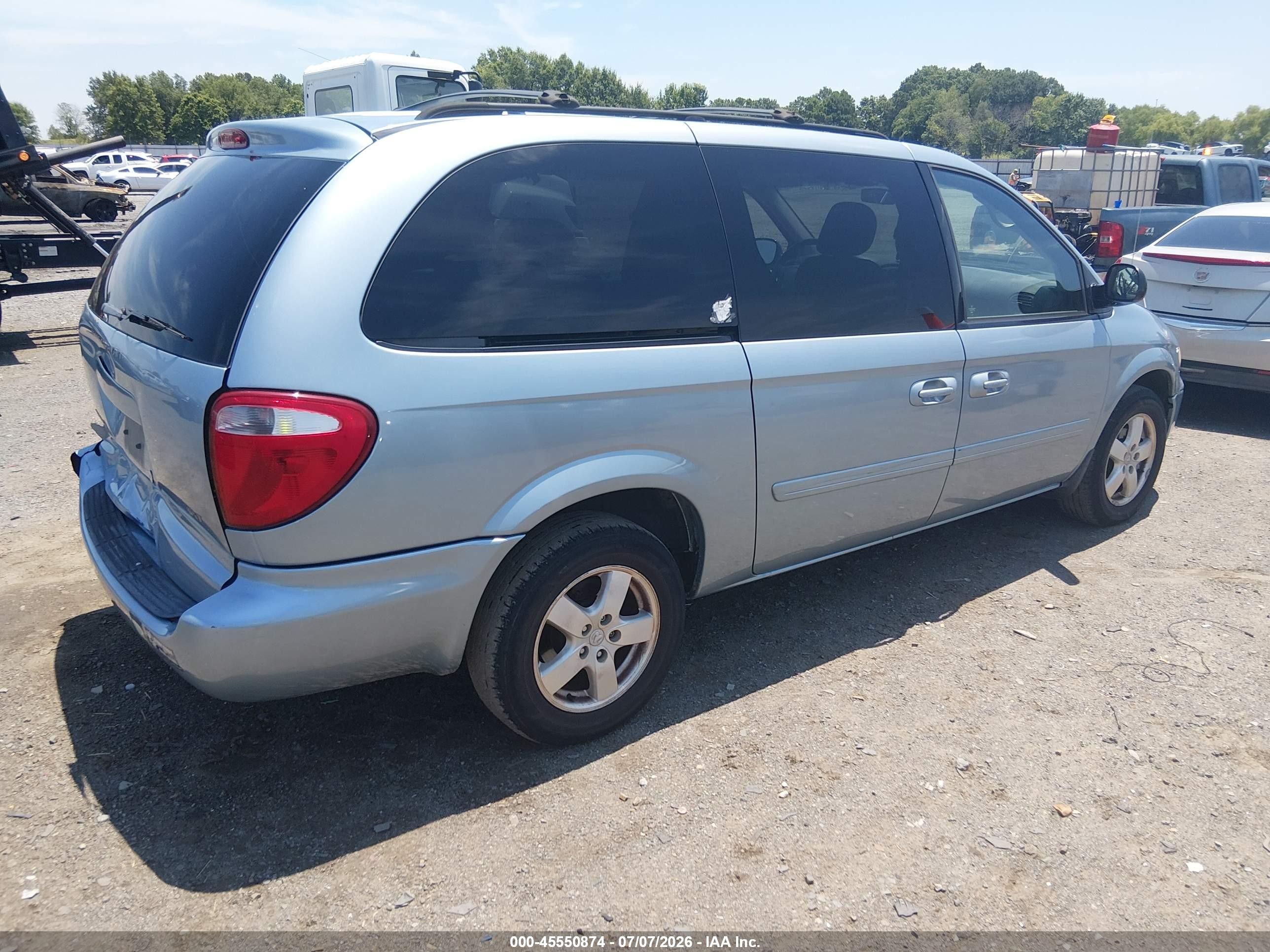 2006 Dodge Grand Caravan Sxt Light Blue vin: 2D4GP44L96R857456