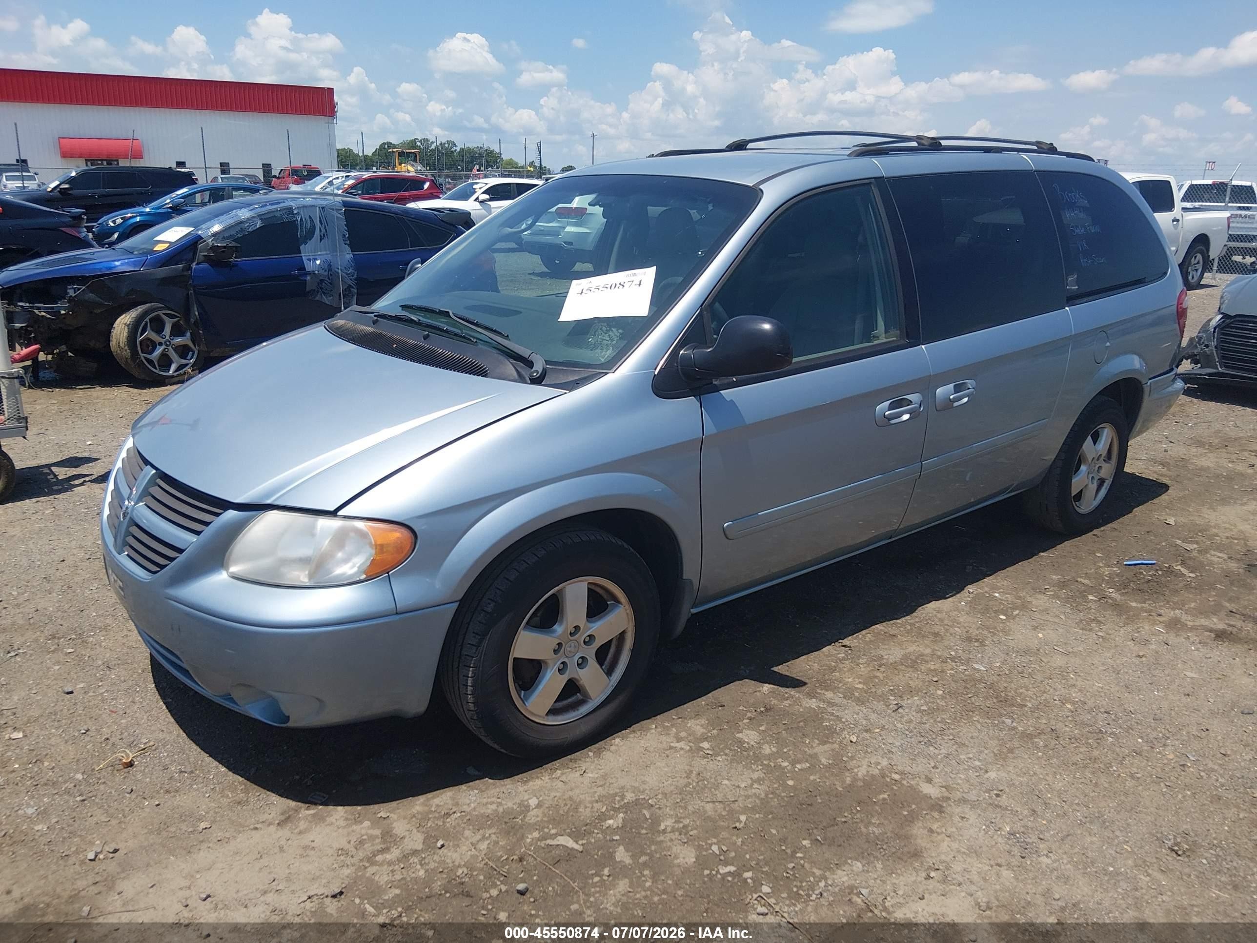 2006 Dodge Grand Caravan Sxt Light Blue vin: 2D4GP44L96R857456