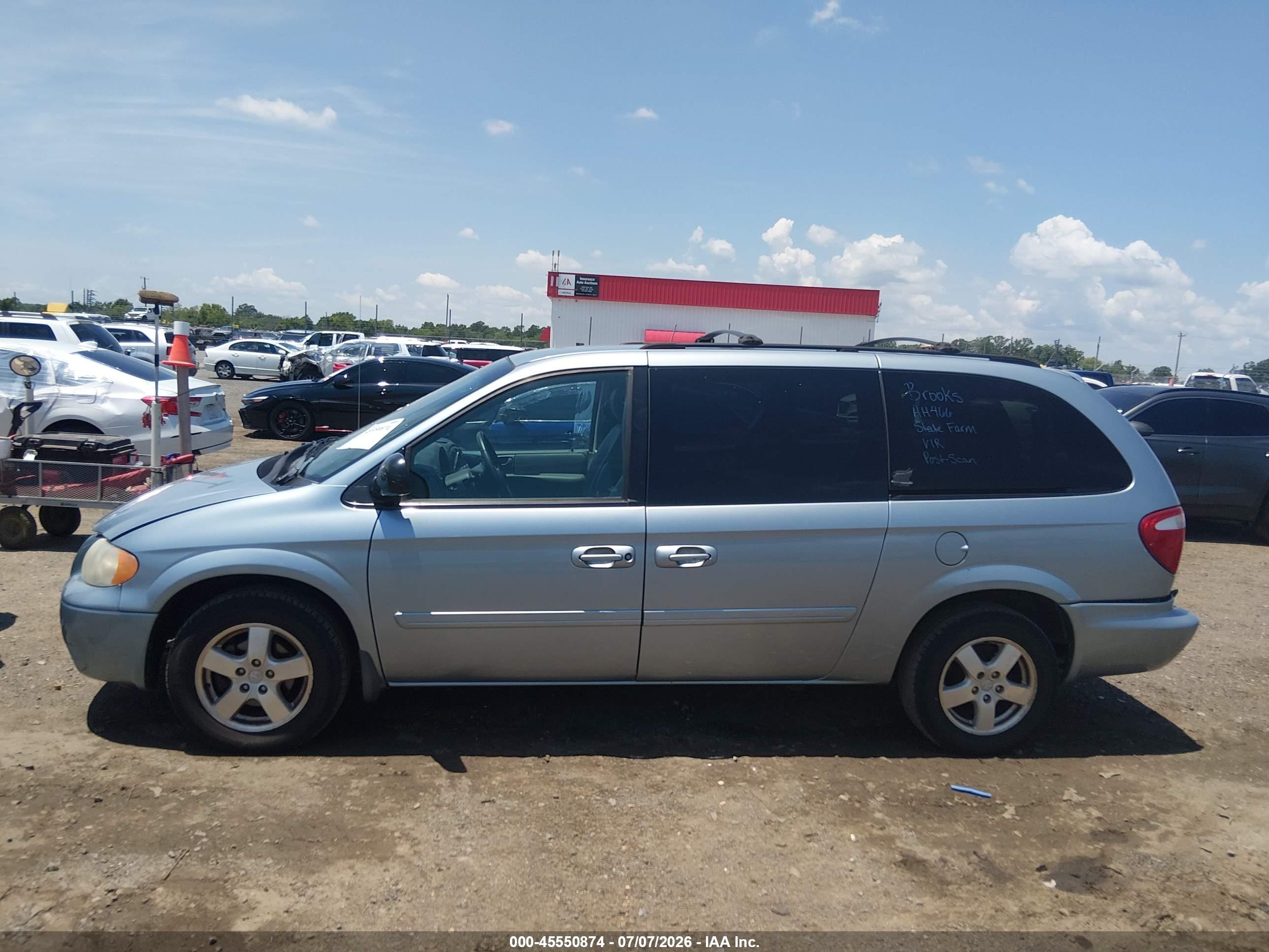 2006 Dodge Grand Caravan Sxt Light Blue vin: 2D4GP44L96R857456