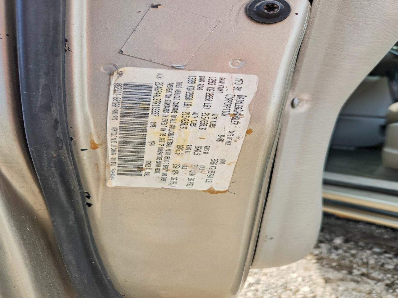 2007 Dodge Grand Caravan Sxt Beige vin: 2D4GP44L97R119397