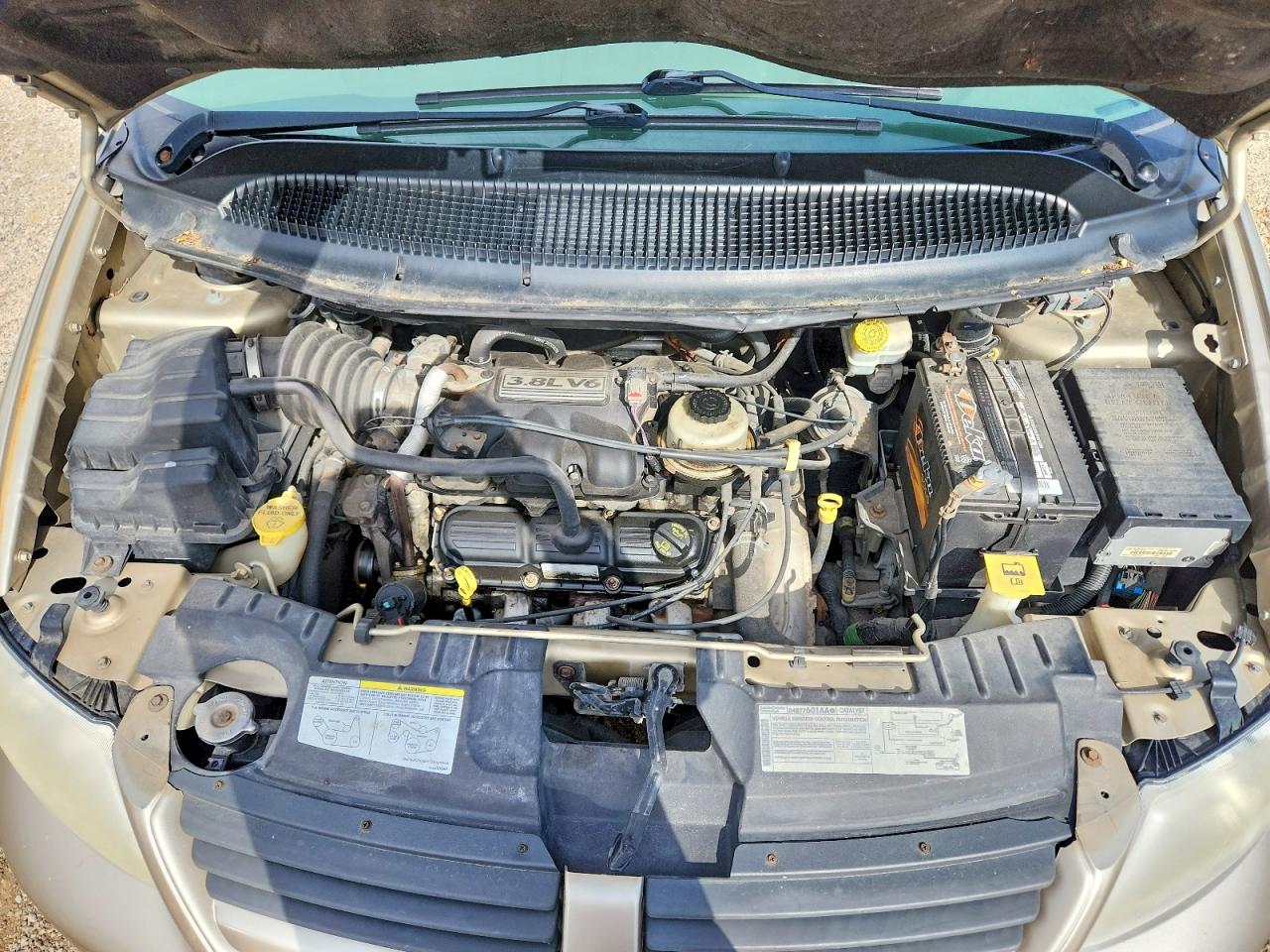 2007 Dodge Grand Caravan Sxt Beige vin: 2D4GP44L97R119397
