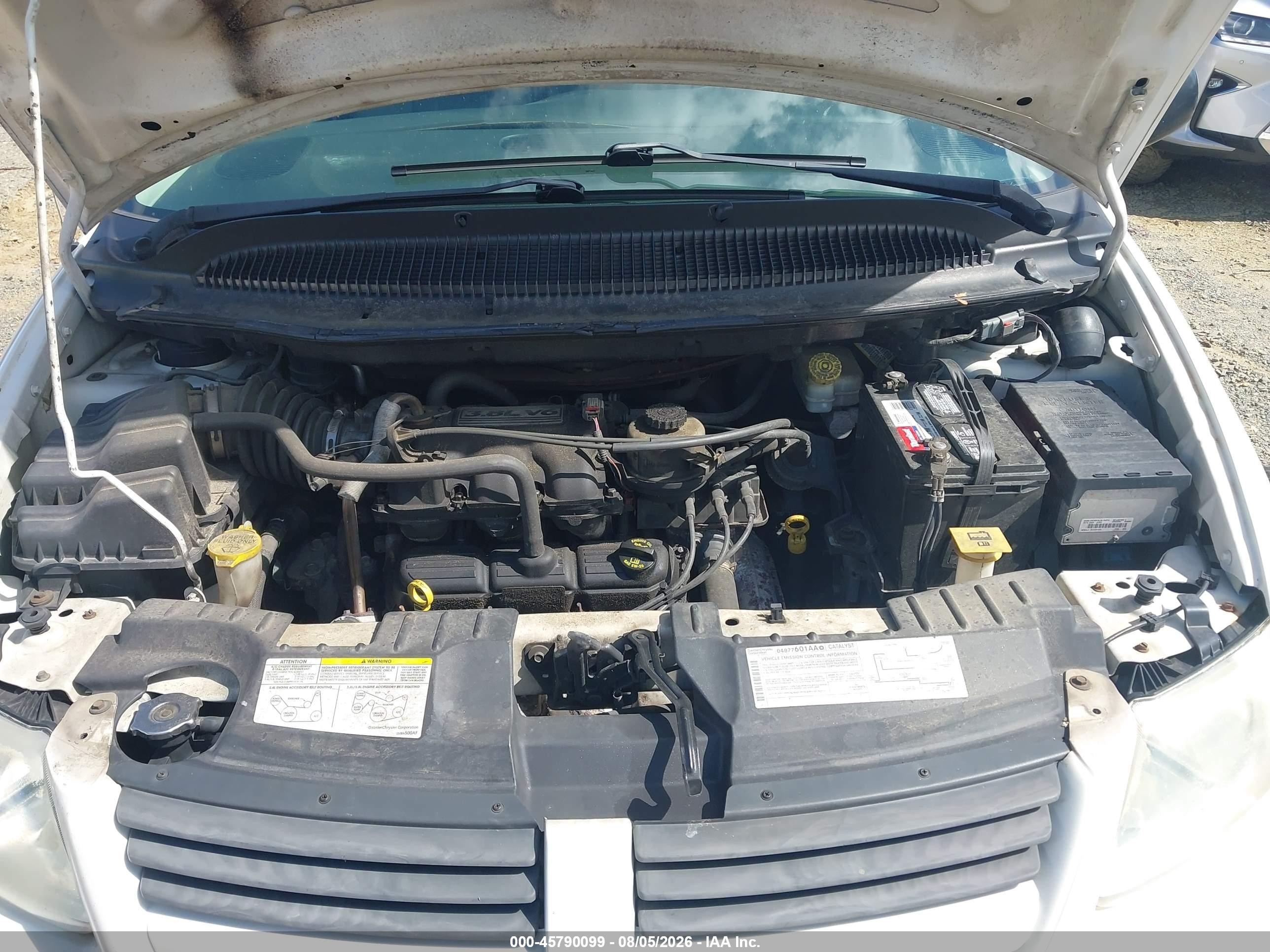 2007 Dodge Grand Caravan Sxt White vin: 2D4GP44L97R286374