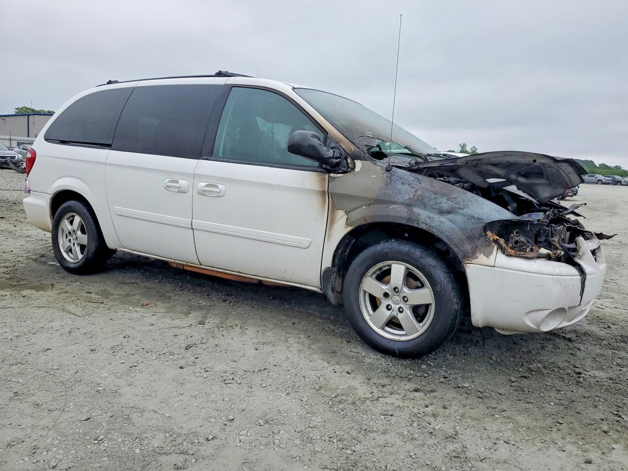 2007 Dodge Grand Caravan Sxt White vin: 2D4GP44L97R287623