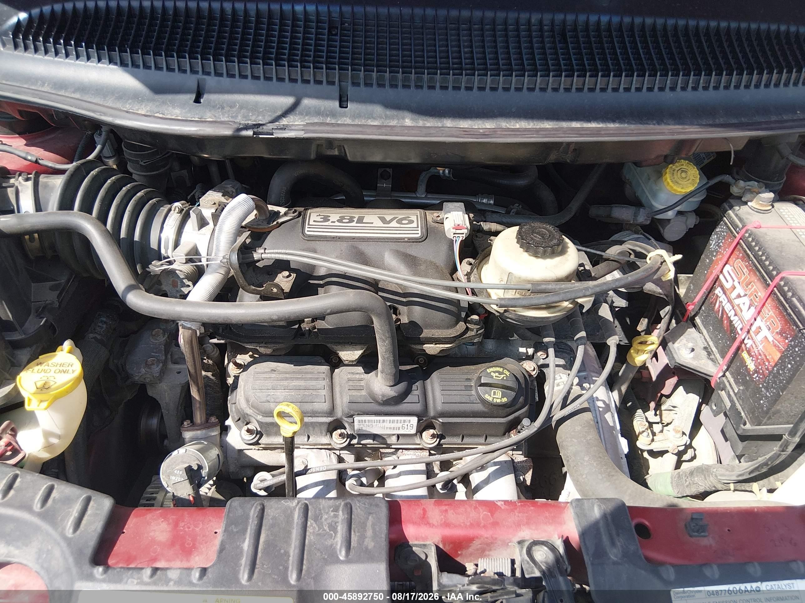 2007 Dodge Grand Caravan Sxt Red vin: 2D4GP44L97R313234