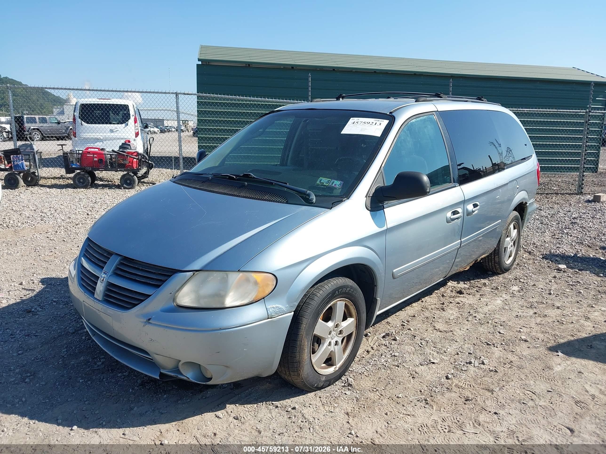 2005 Dodge Grand Caravan Sxt Light Blue vin: 2D4GP44LX5R464984