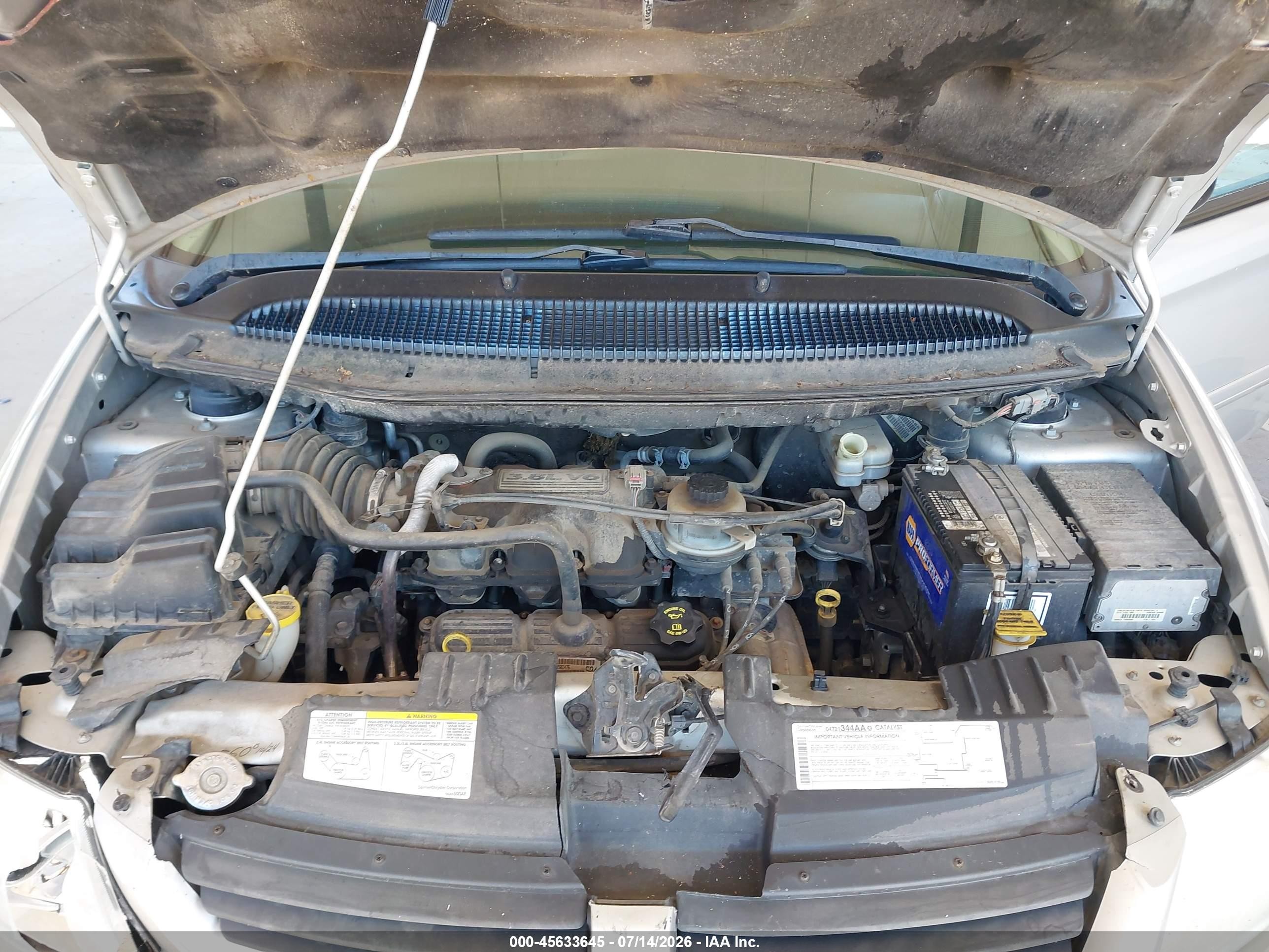 2005 Dodge Caravan Sxt Silver vin: 2D4GP44LX5R573879