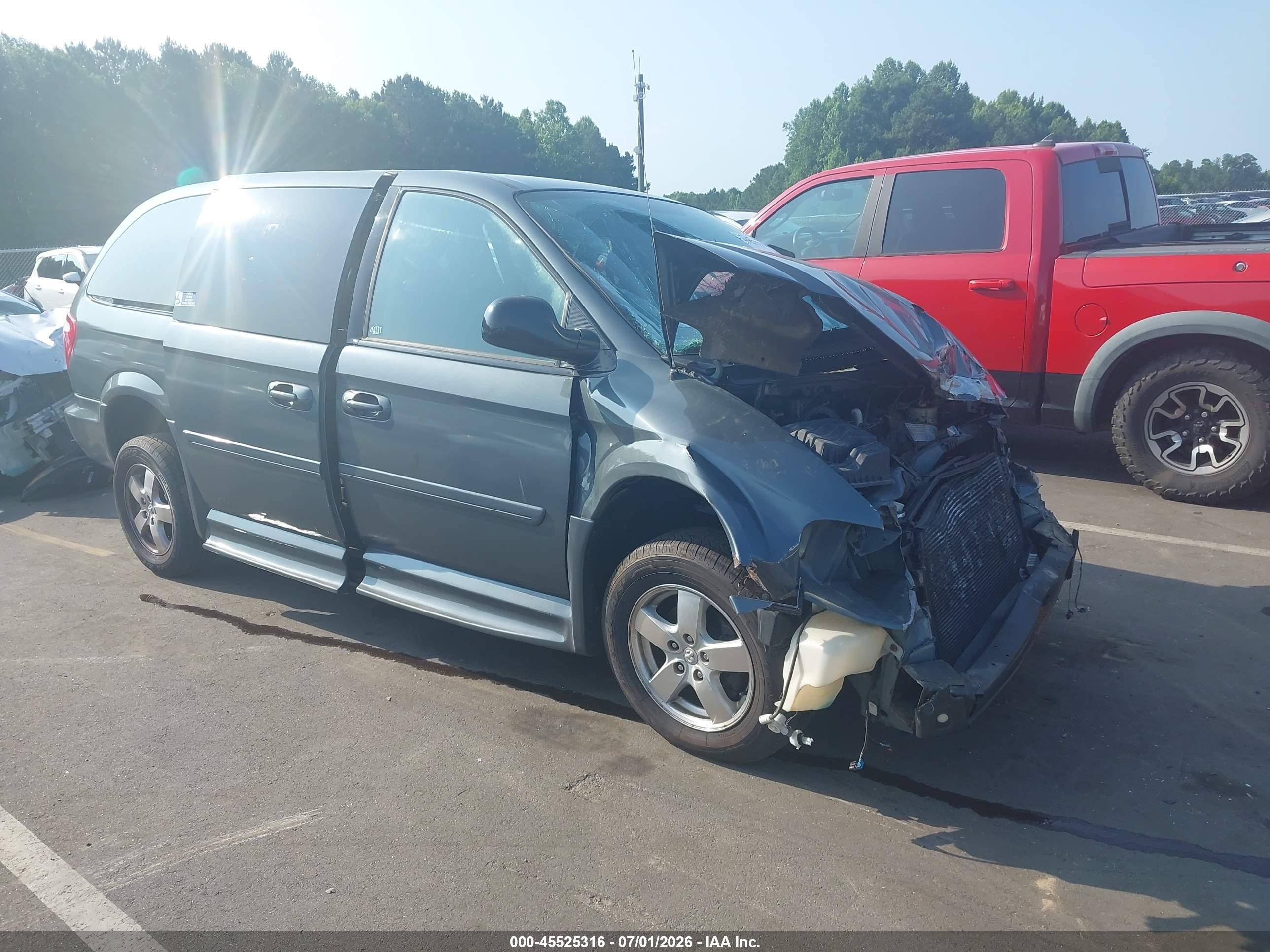 2006 Dodge Grand Caravan Sxt Blue vin: 2D4GP44LX6R889008