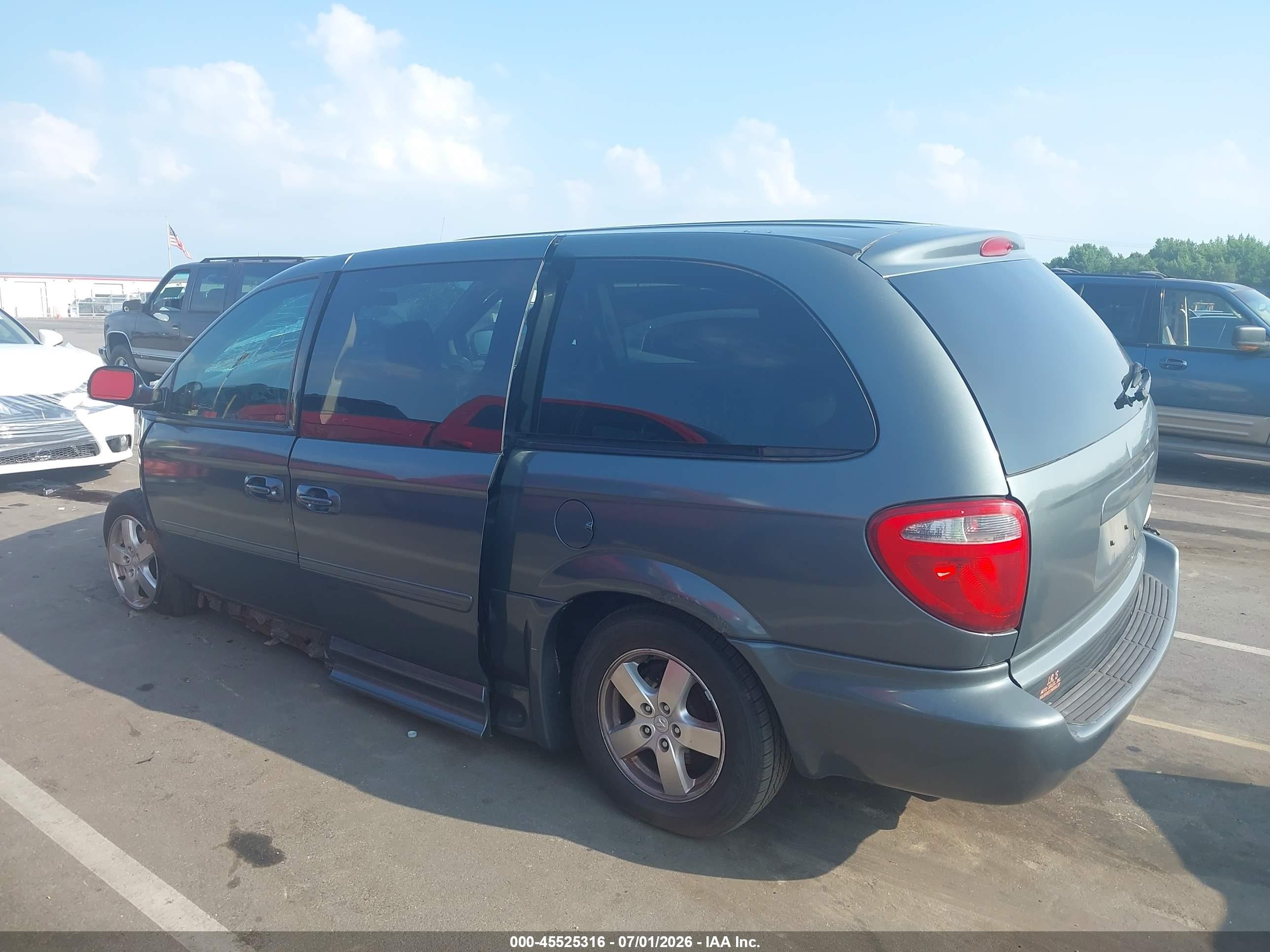 2006 Dodge Grand Caravan Sxt Blue vin: 2D4GP44LX6R889008