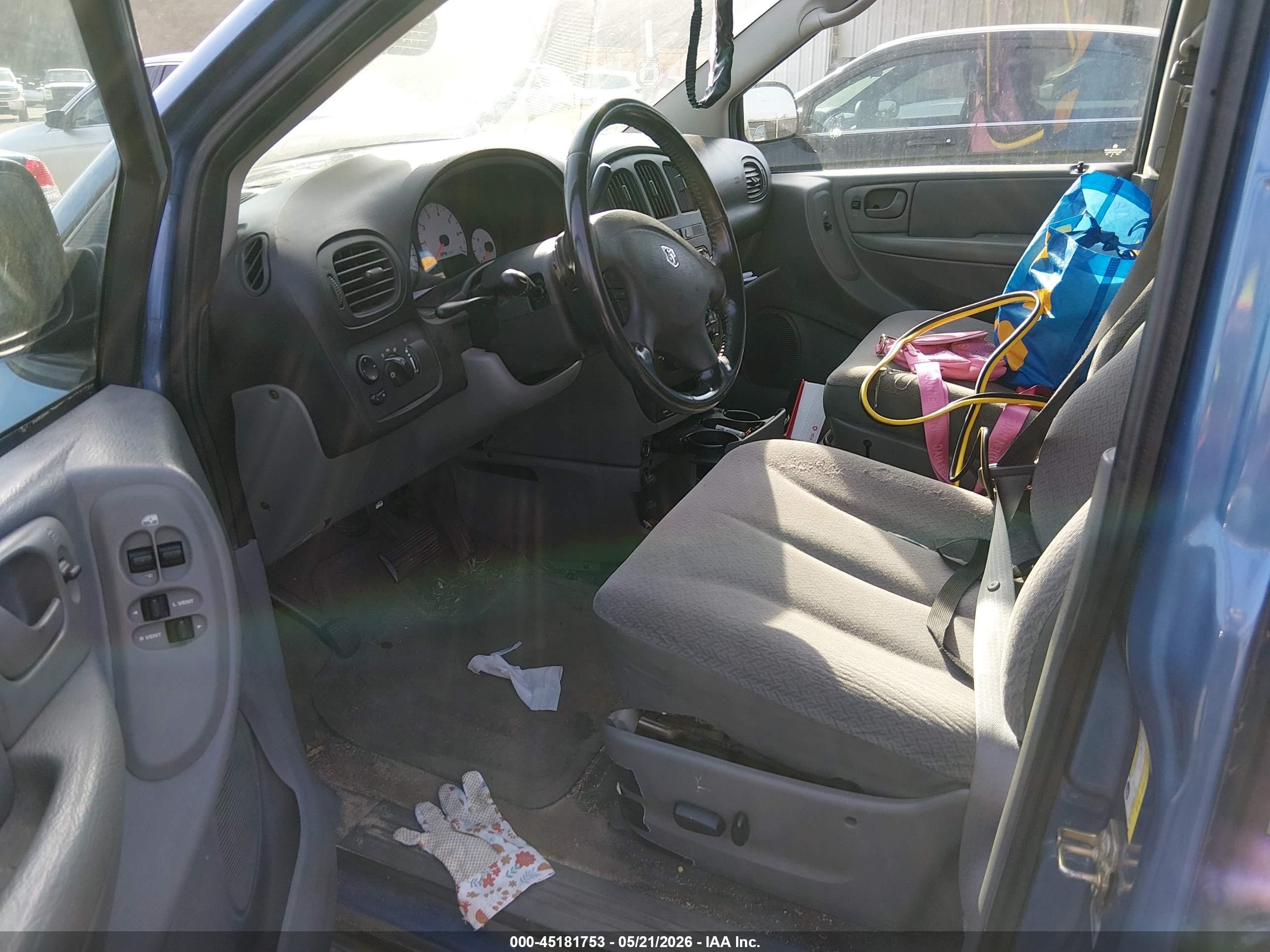 2007 Dodge Grand Caravan Sxt Blue vin: 2D4GP44LX7R143532