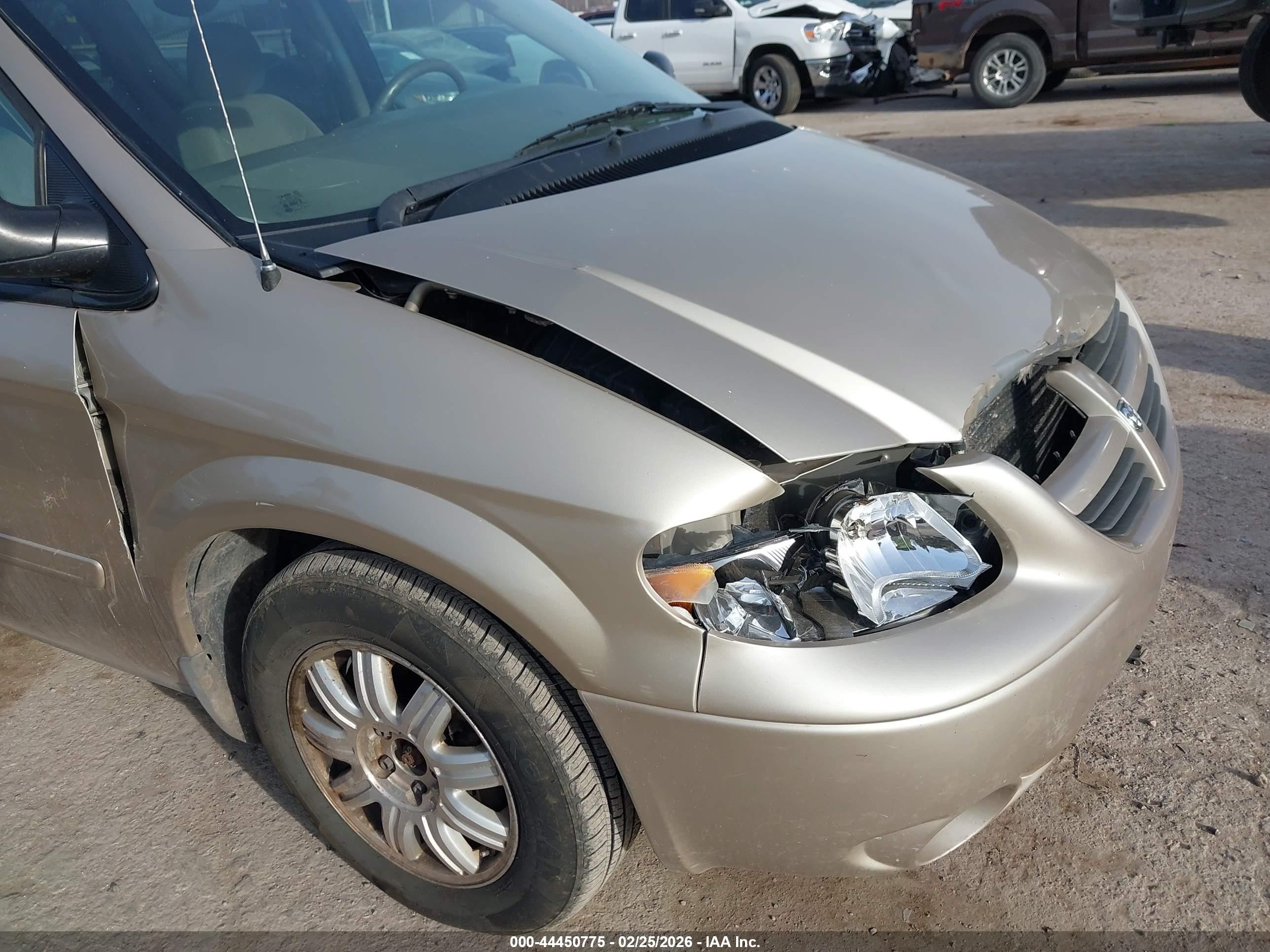 2007 Dodge Grand Caravan Sxt Tan vin: 2D4GP44LX7R175378