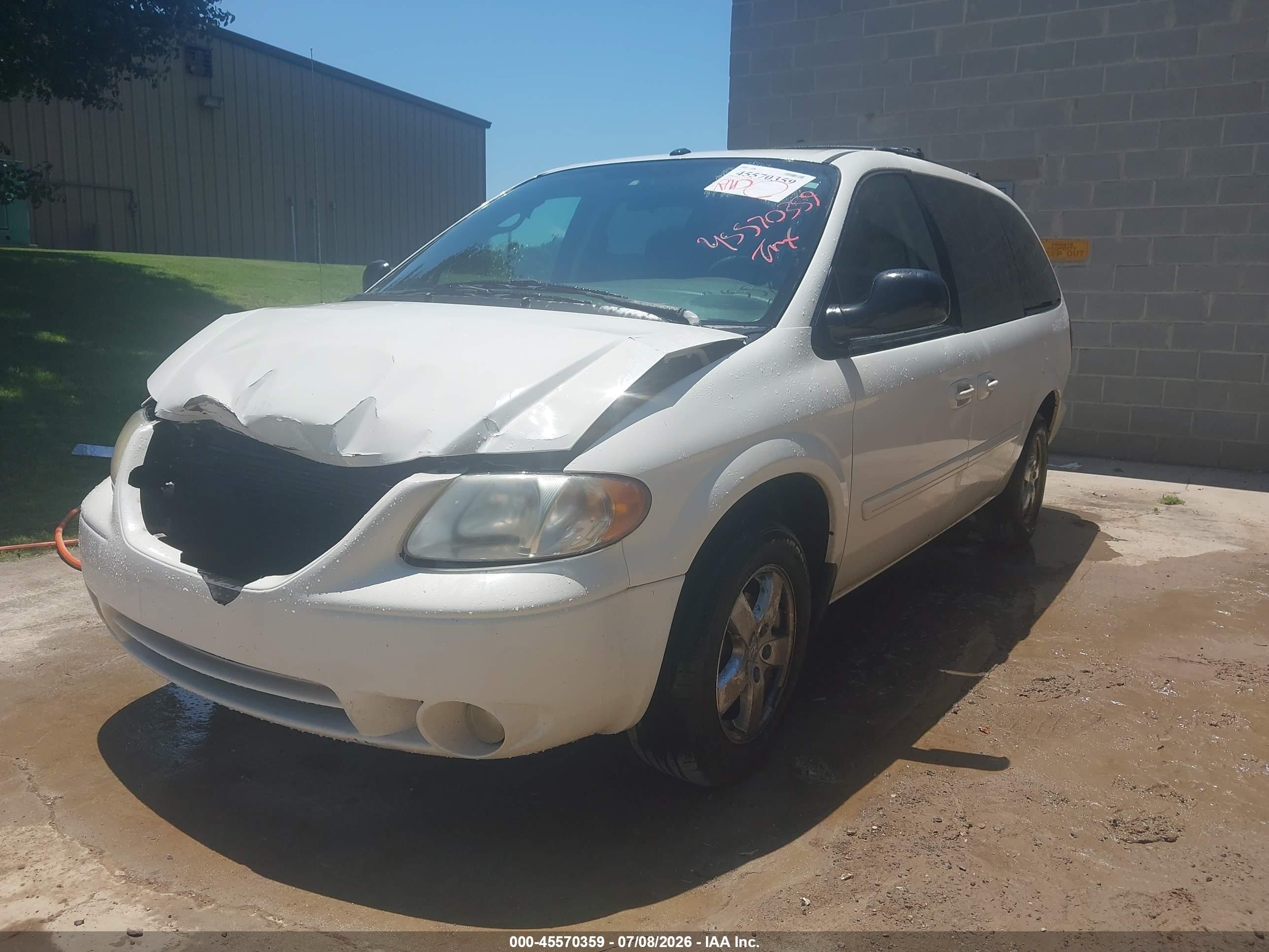 2007 Dodge Grand Caravan Sxt Белый vin: 2D4GP44LX7R204023