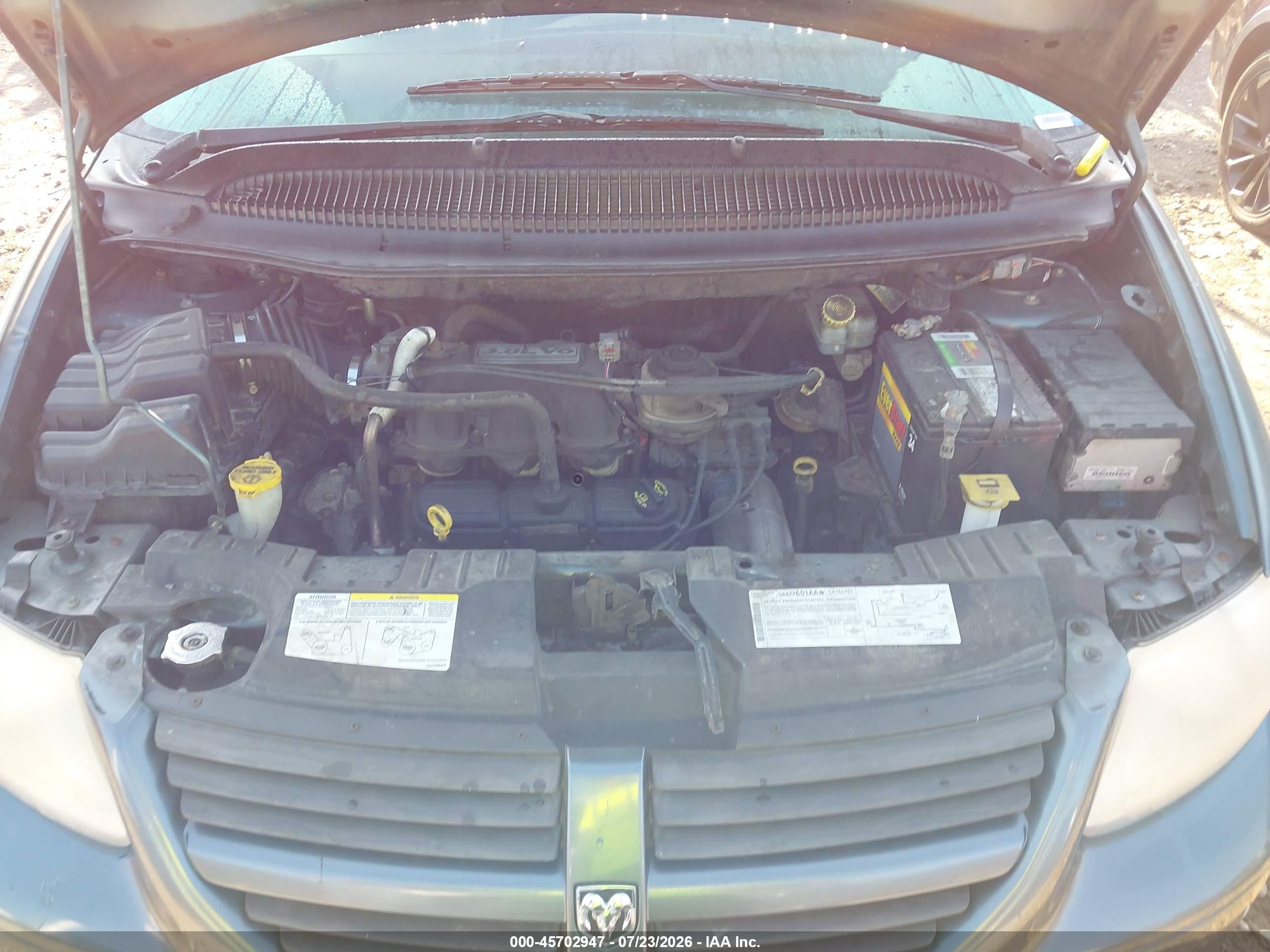 2007 Dodge Grand Caravan Sxt Blue vin: 2D4GP44LX7R296301