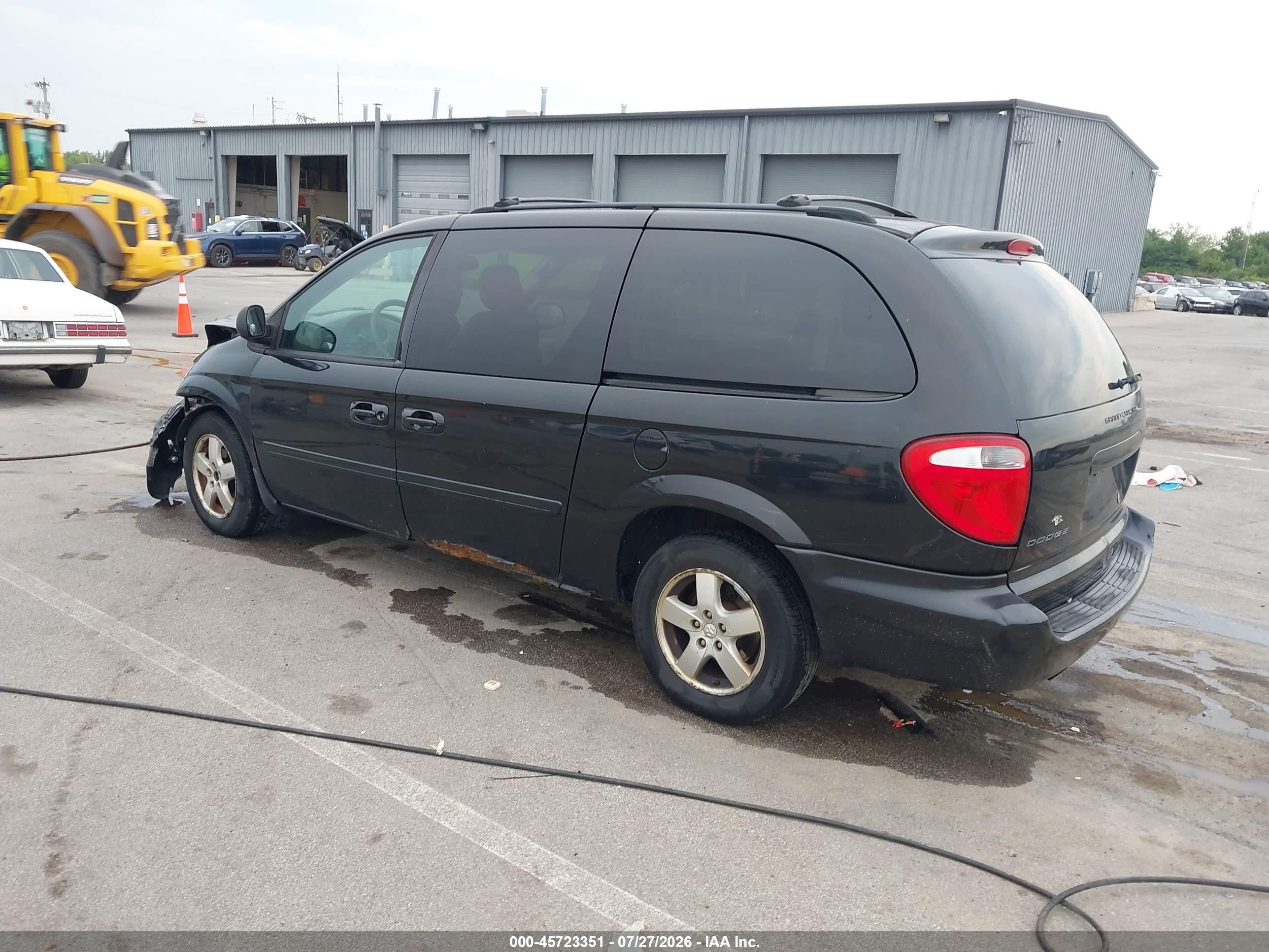 2007 Dodge Grand Caravan Sxt Black vin: 2D4GP44LX7R301481