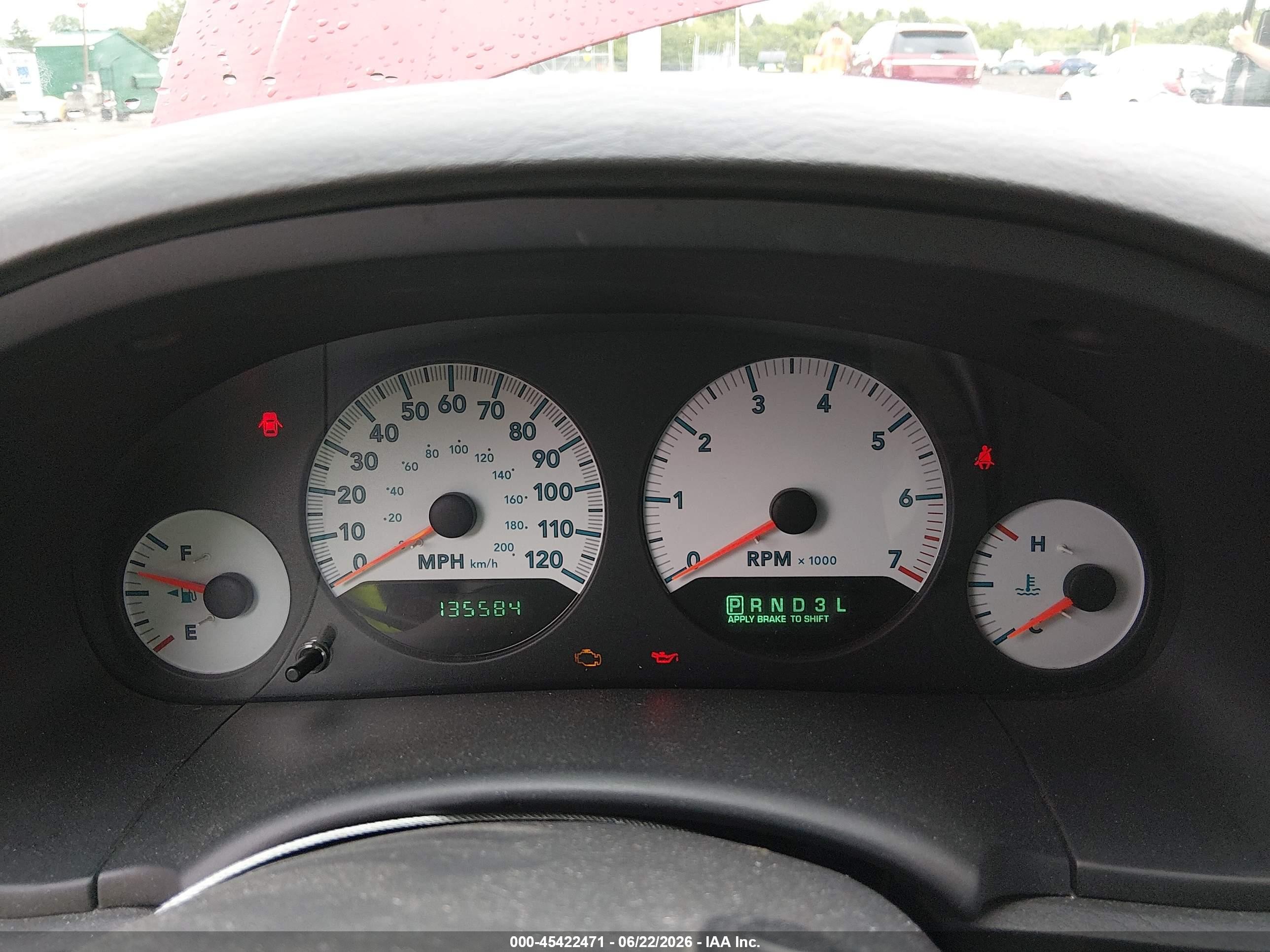 2007 Dodge Grand Caravan Sxt Red vin: 2D4GP44LX7R308530