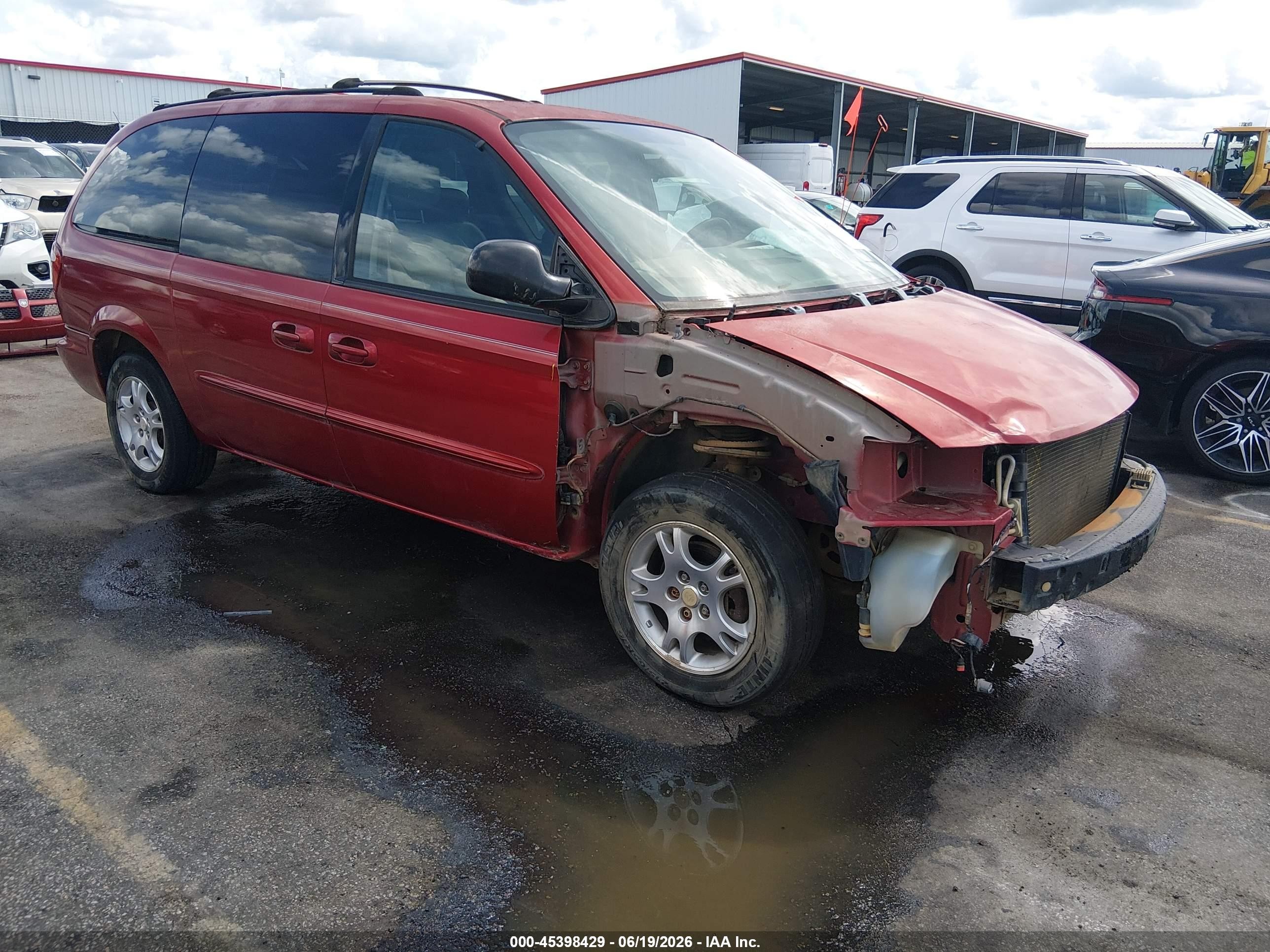 2003 Dodge Grand Caravan Ex Red vin: 2D4GP74L33R244178