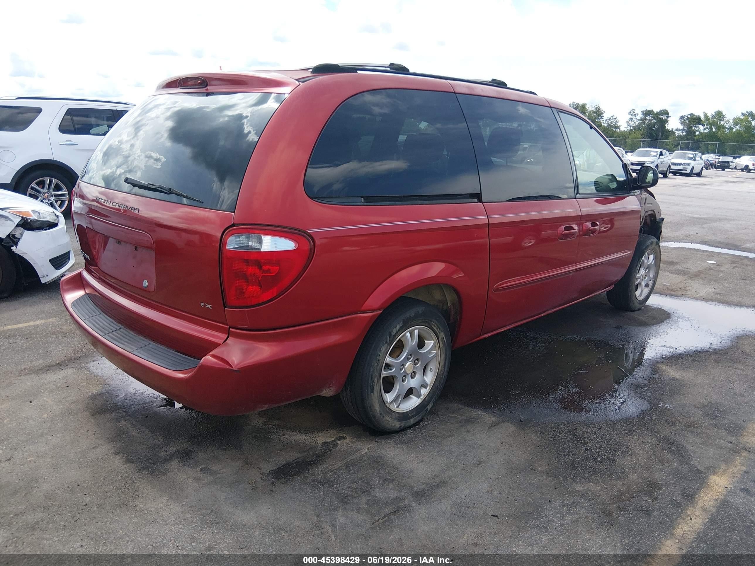2003 Dodge Grand Caravan Ex Red vin: 2D4GP74L33R244178