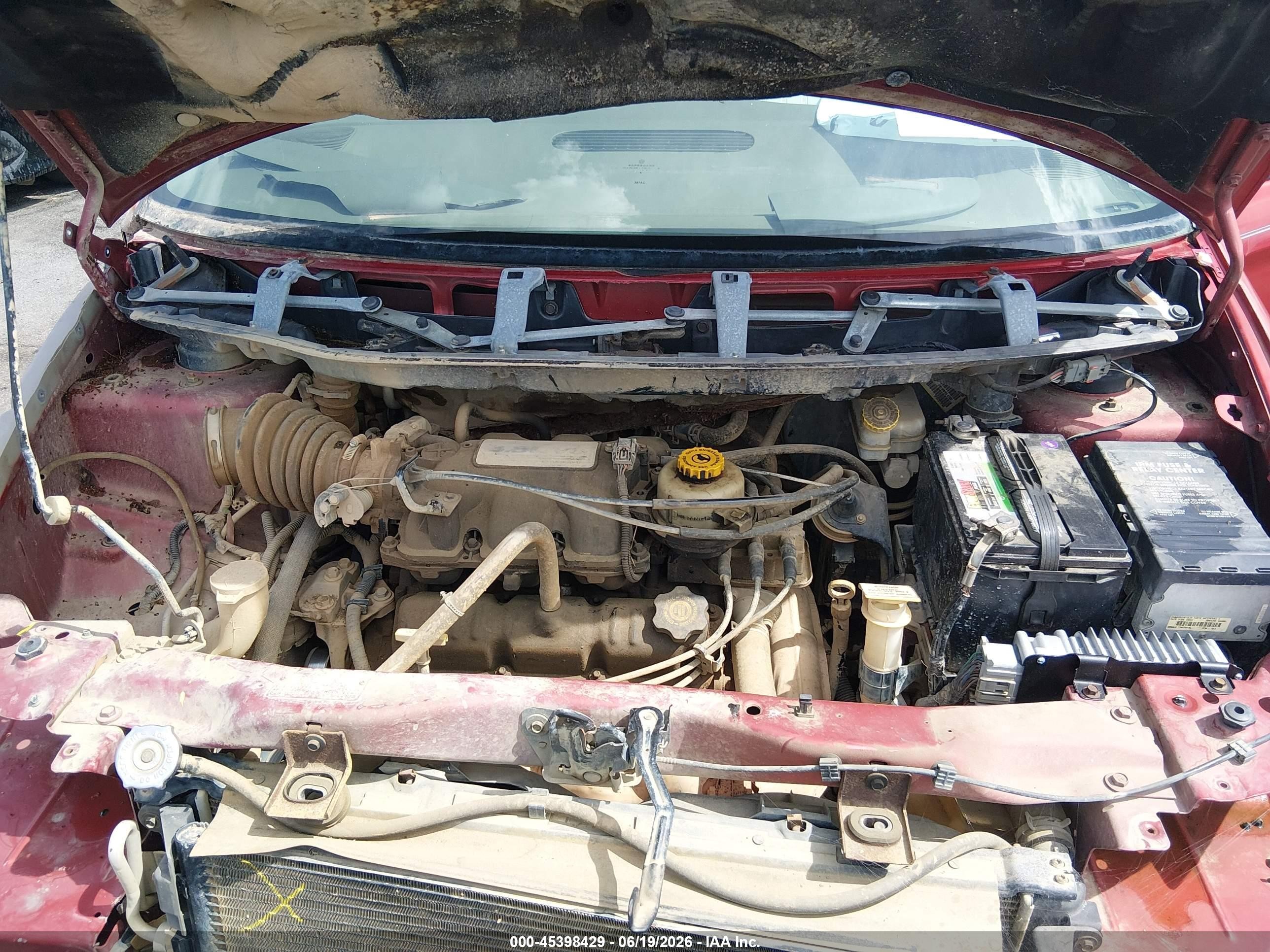 2003 Dodge Grand Caravan Ex Red vin: 2D4GP74L33R244178