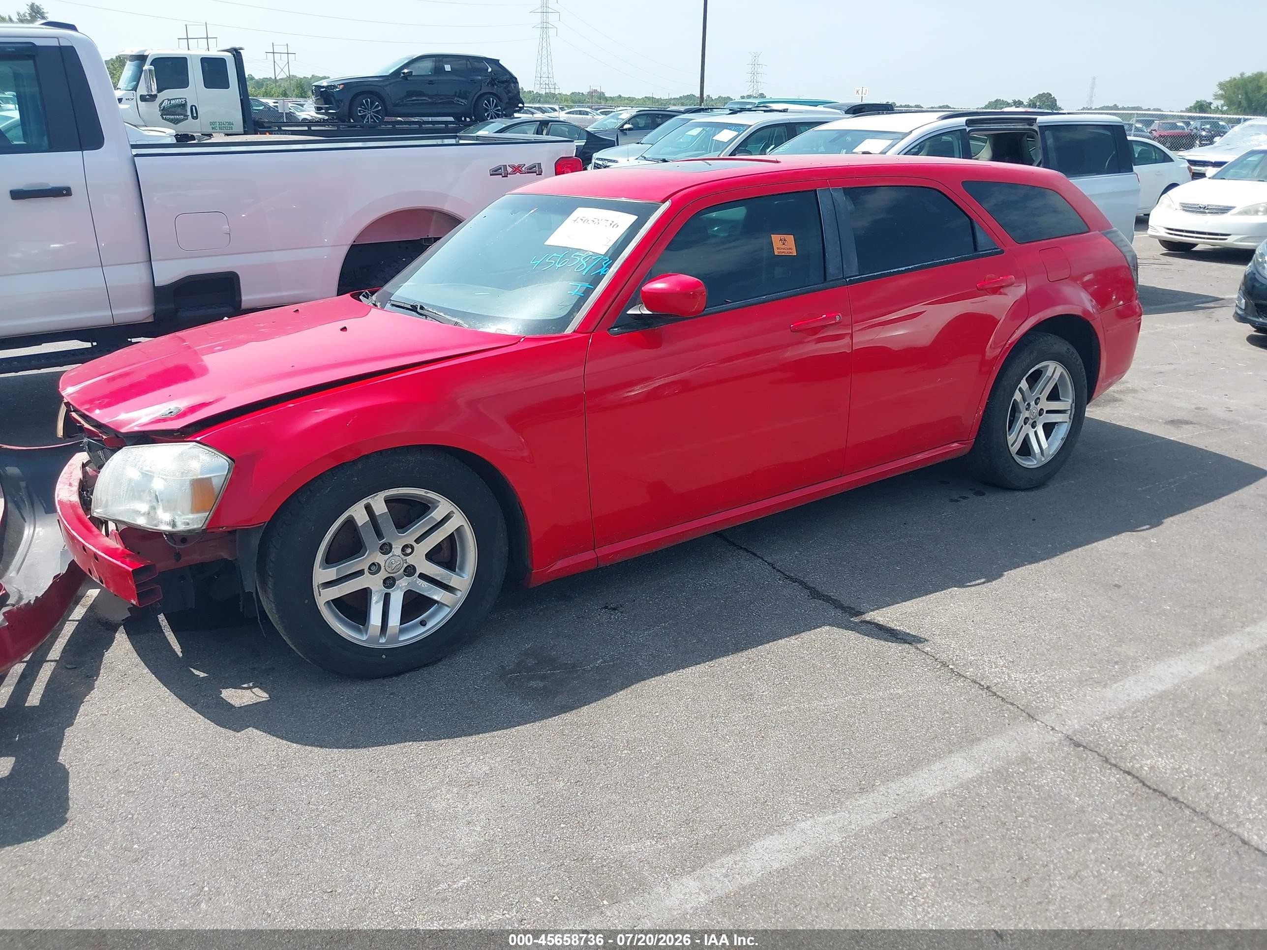 2007 Dodge Magnum Rt Red vin: 2D4GV57297H633349