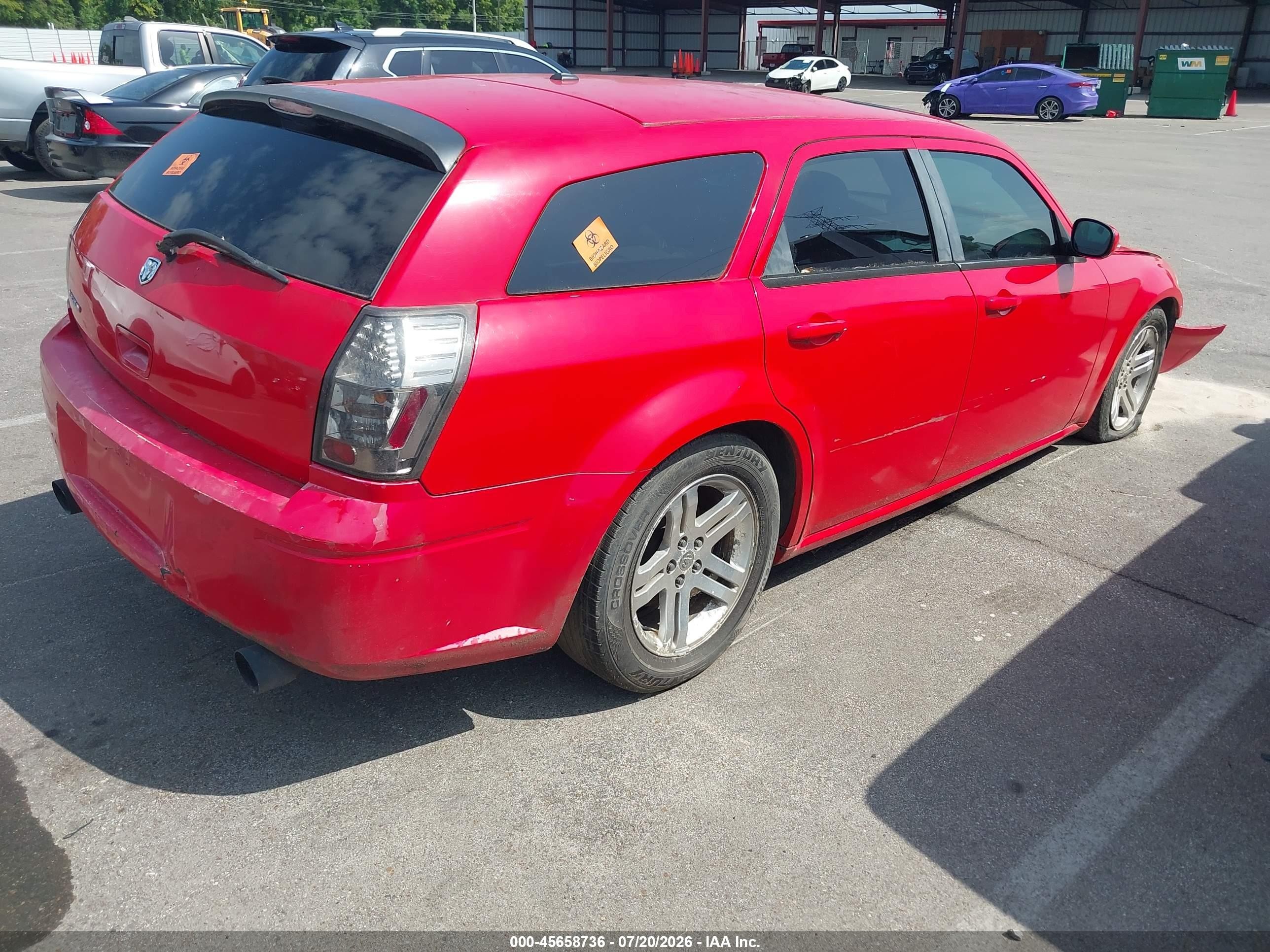 2007 Dodge Magnum Rt Red vin: 2D4GV57297H633349