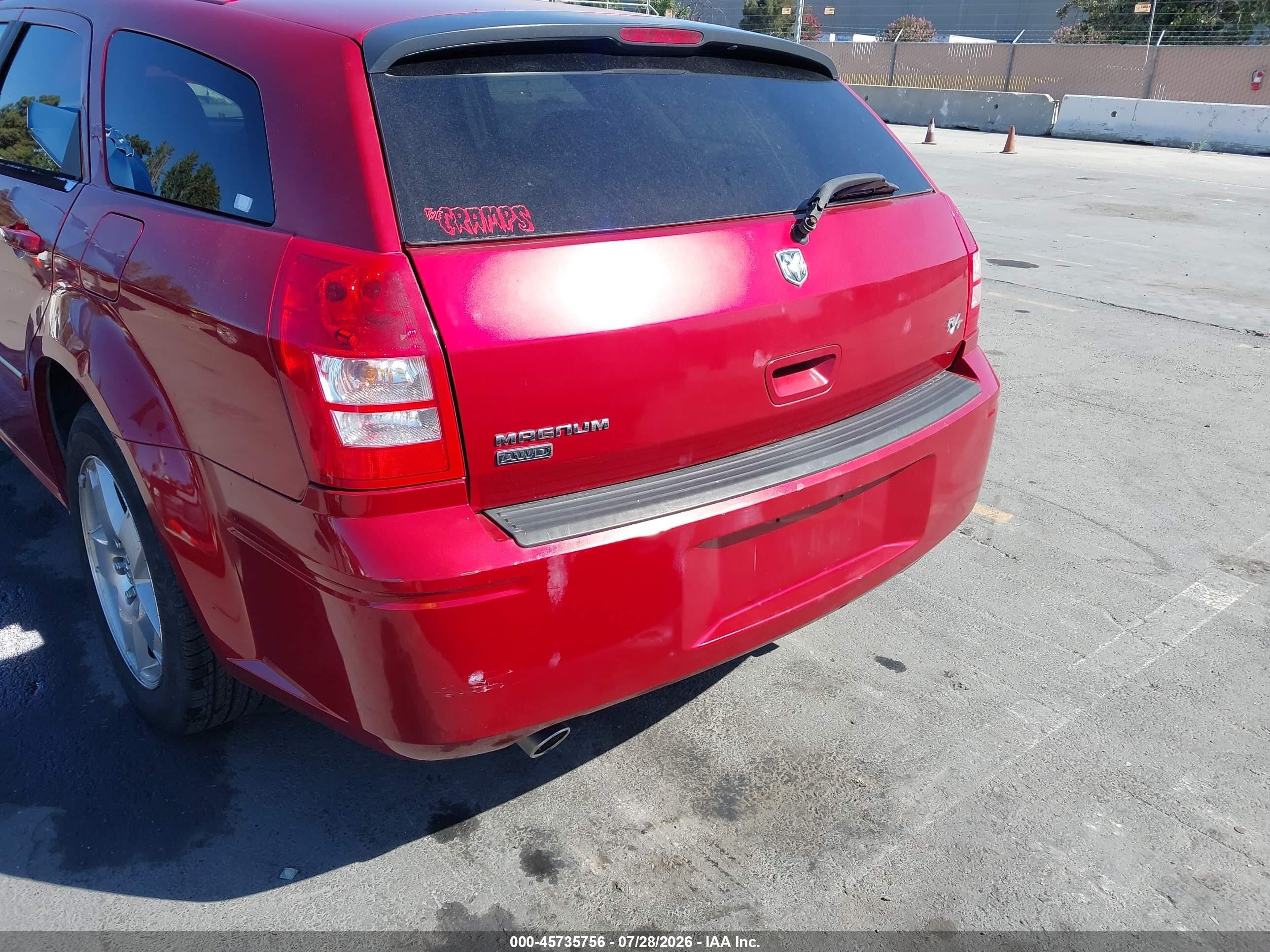 2006 Dodge Magnum Rt Red vin: 2D4GZ57206H382286