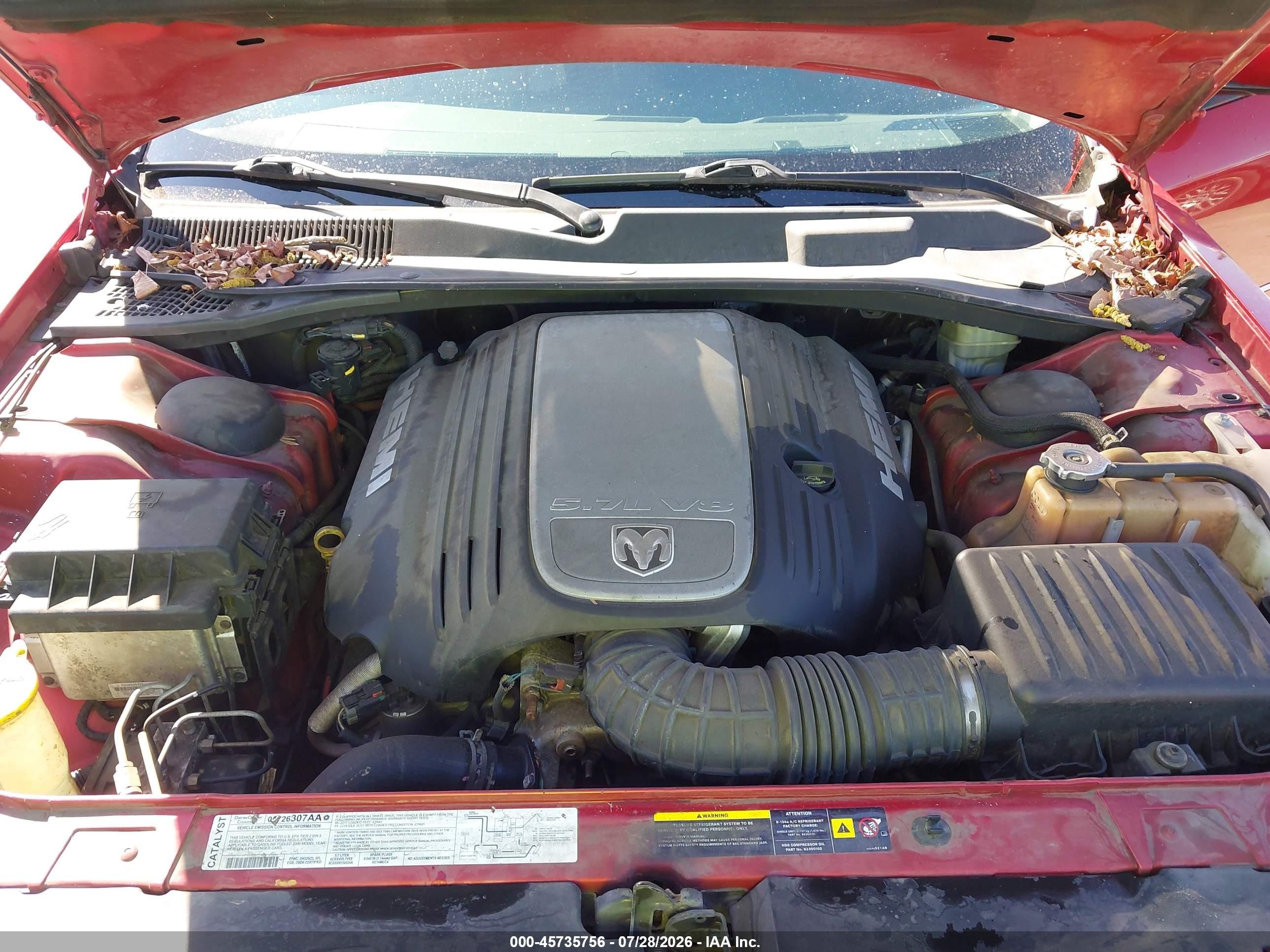 2006 Dodge Magnum Rt Red vin: 2D4GZ57206H382286