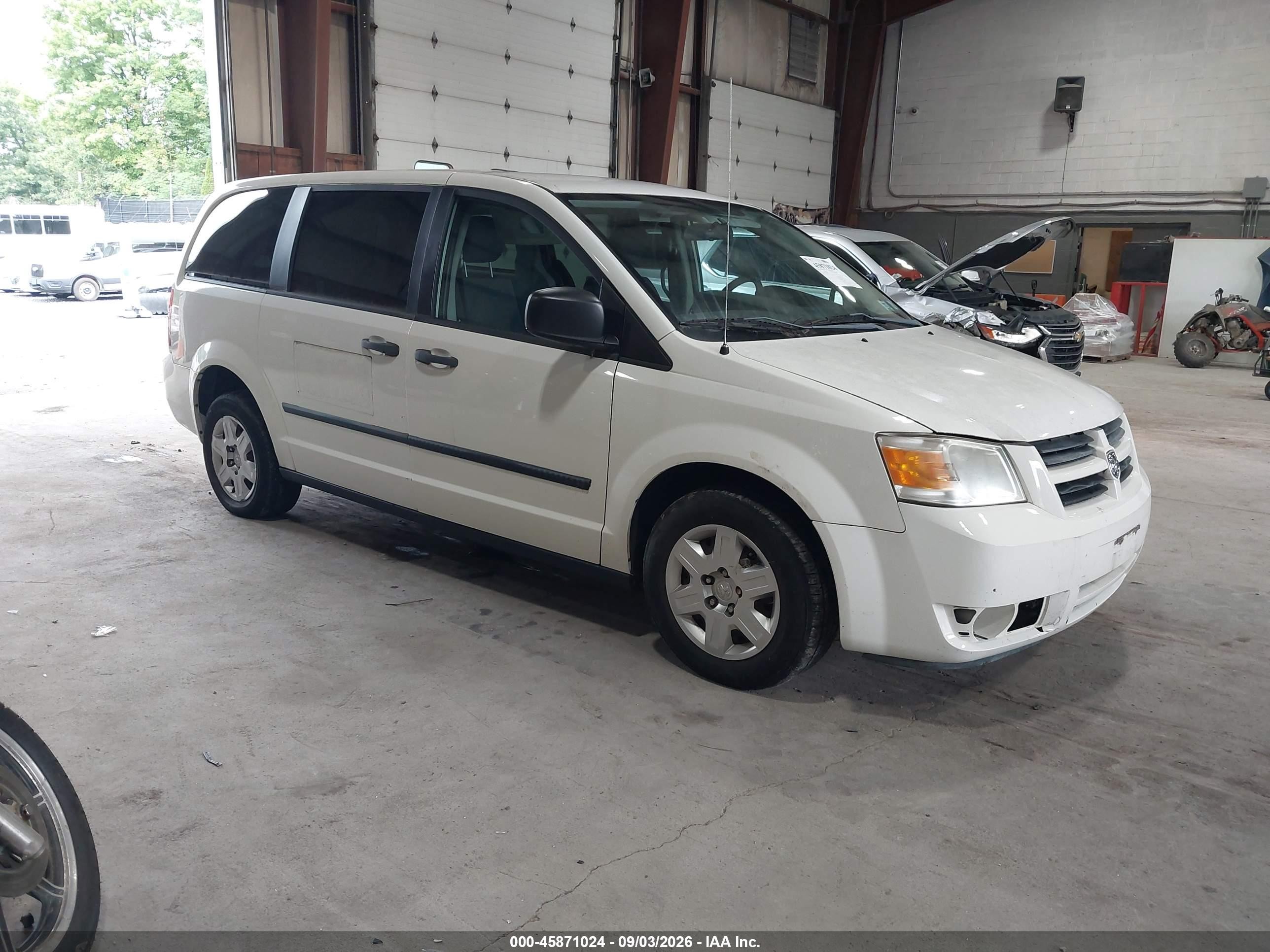 2009 Dodge Grand Caravan Cv White vin: 2D4HN11E89R609671
