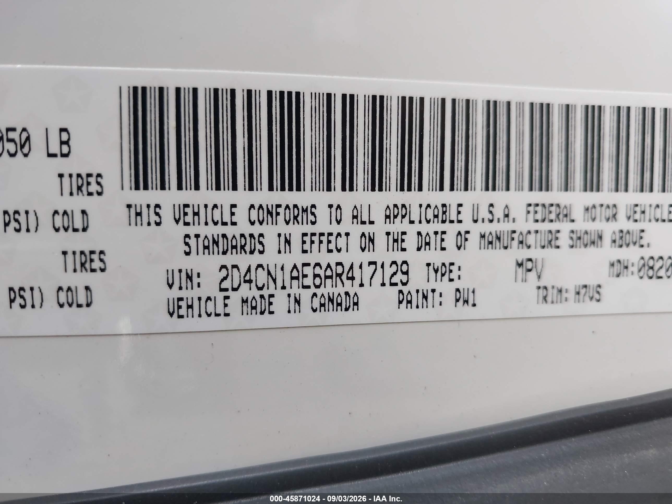 2009 Dodge Grand Caravan Cv Белый vin: 2D4HN11E89R609671