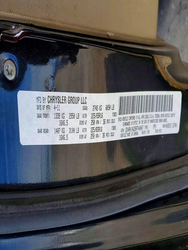 2011 Dodge Caravan Black vin: 2D4RN1AG2BR740087