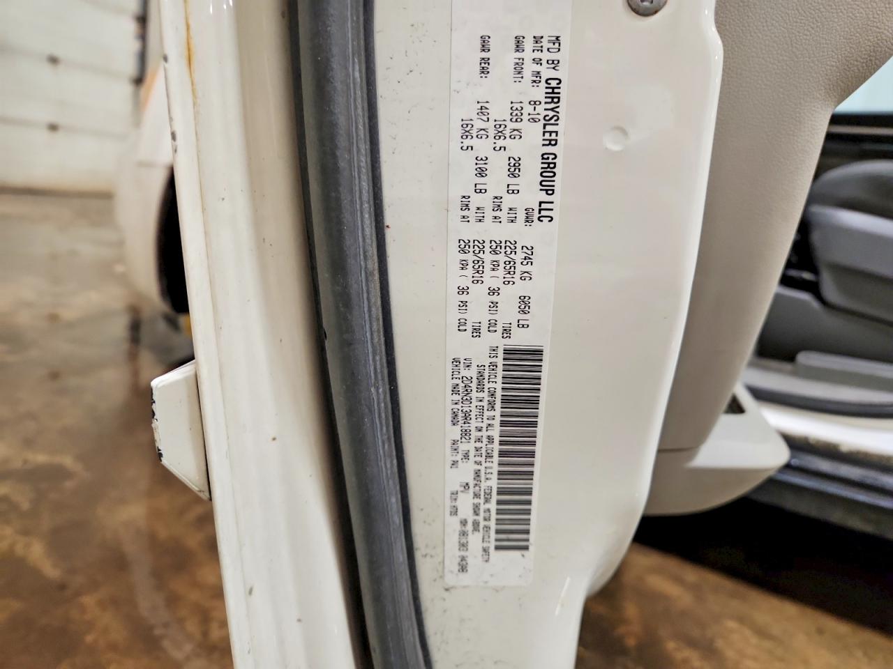 2010 Dodge Grand Caravan Hero White vin: 2D4RN3D13AR418821