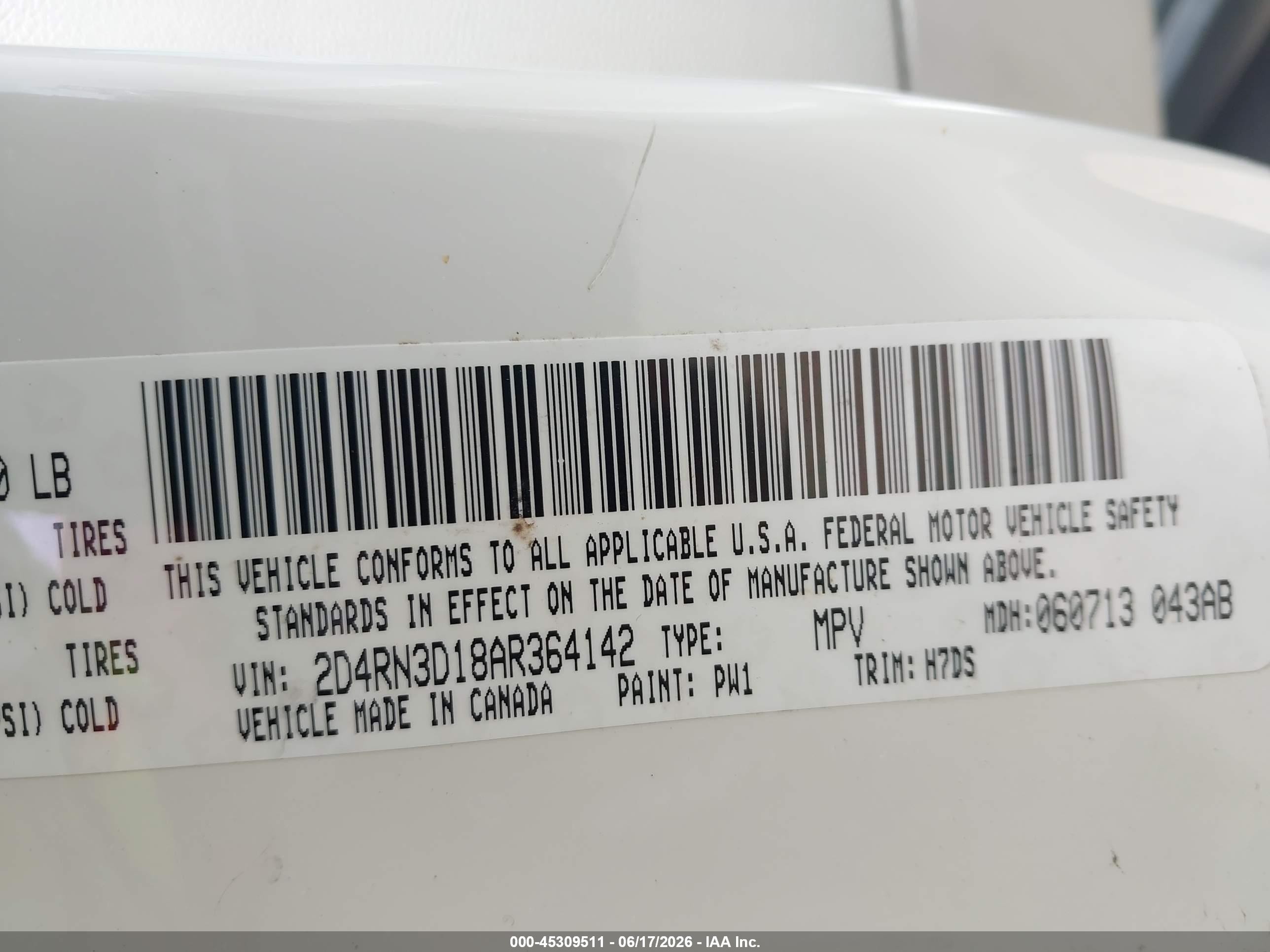 2010 Dodge Grand Caravan Hero White vin: 2D4RN3D18AR364142