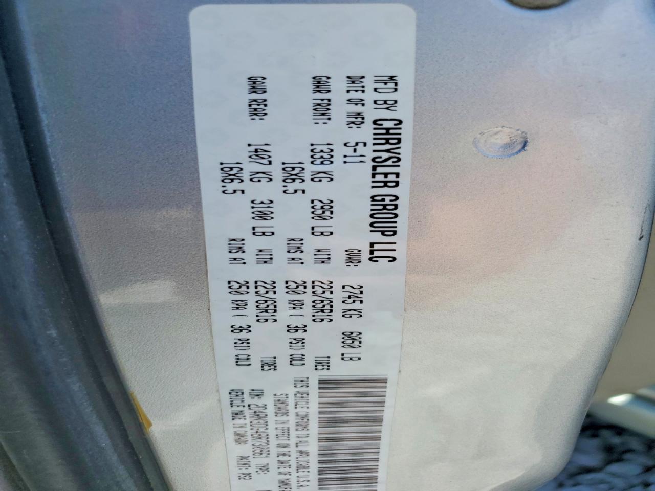 2011 Dodge Grand Caravan Mainstreet Silver vin: 2D4RN3DG4BR730961