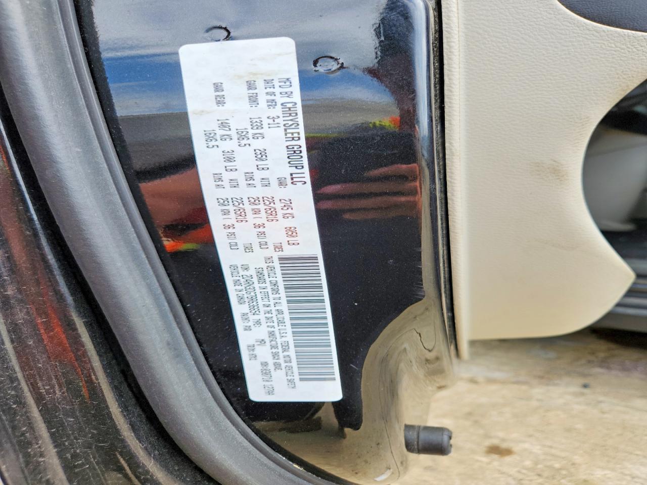 2011 Dodge Grand Caravan Mainstreet Черный vin: 2D4RN3DG7BR636654