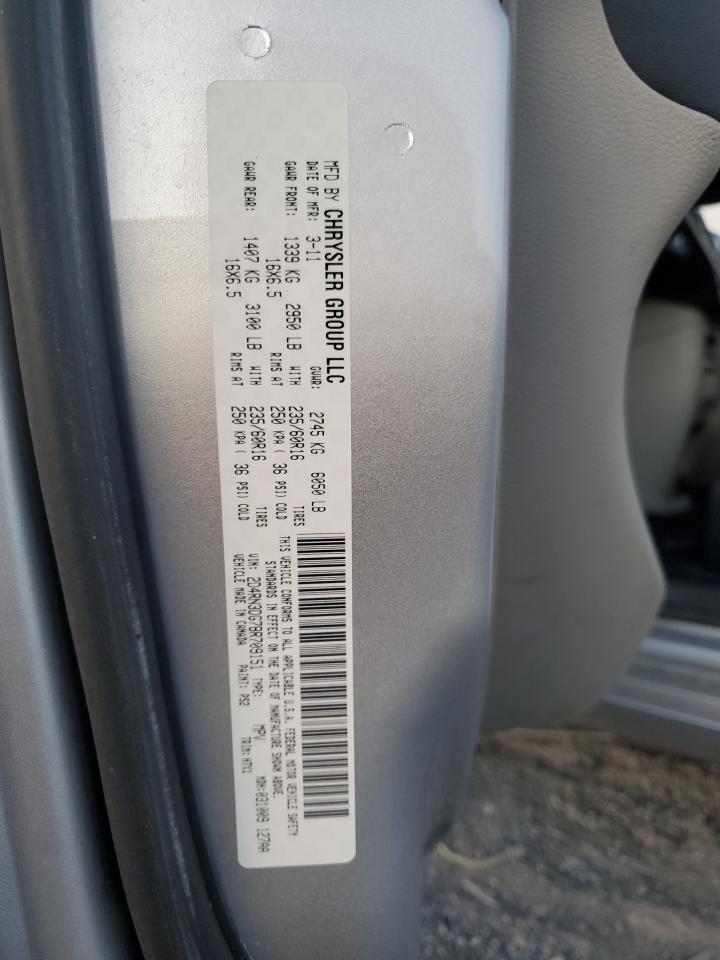 2011 Dodge Grand Caravan Mainstreet Silver vin: 2D4RN3DG7BR709151