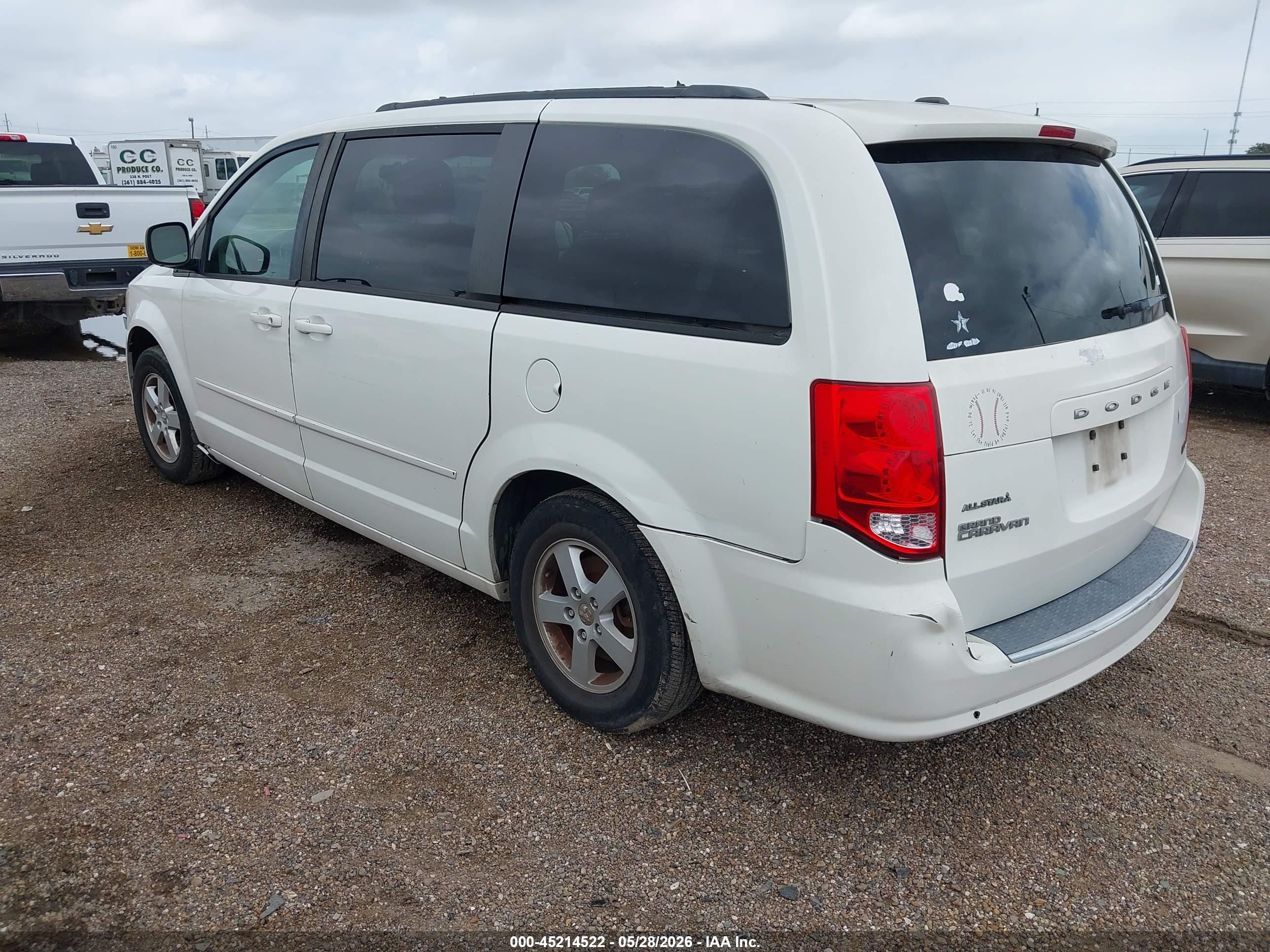 2011 Dodge Grand Caravan Mainstreet White vin: 2D4RN3DG8BR720417
